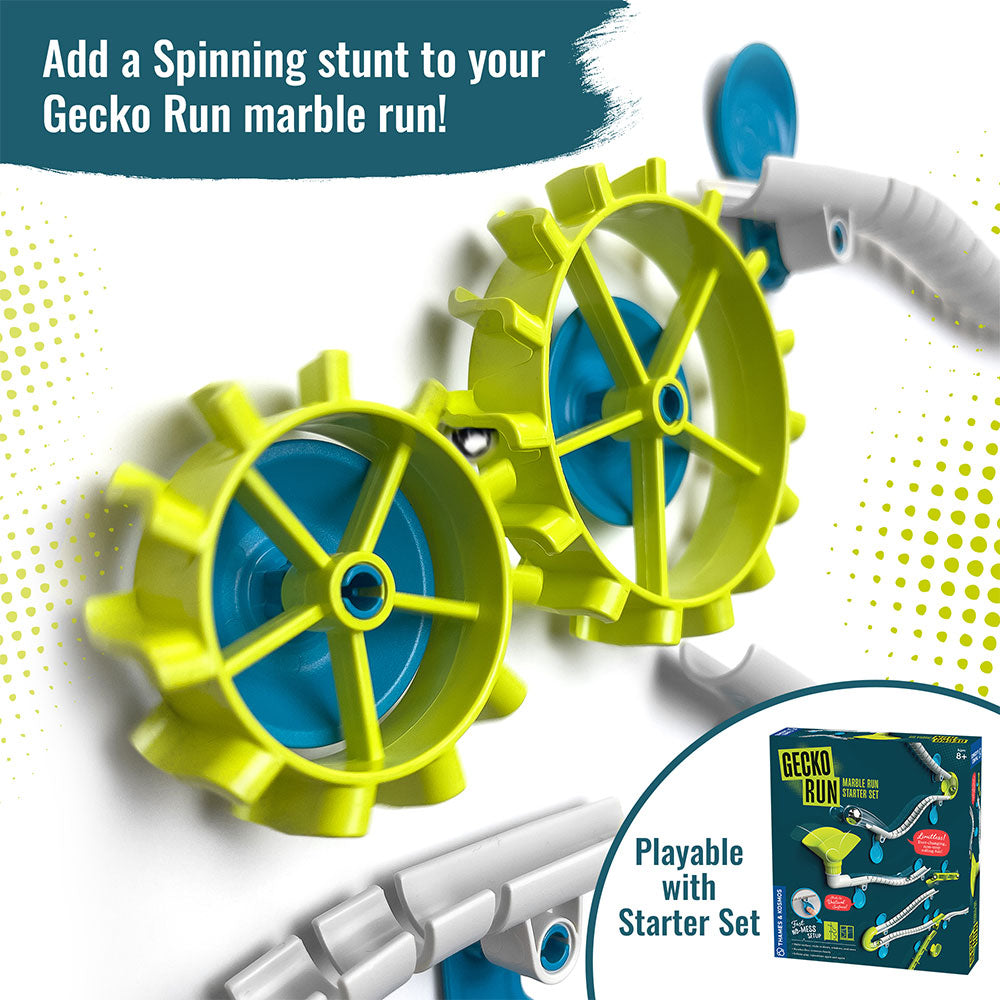 Gecko Run Marble Run Spinners Expansion Pack - Fun STEM Toy for Kids, Creative Building Blocks for Marble Maze & Race Track Games - Perfect for Indoor Play & Family Bonding