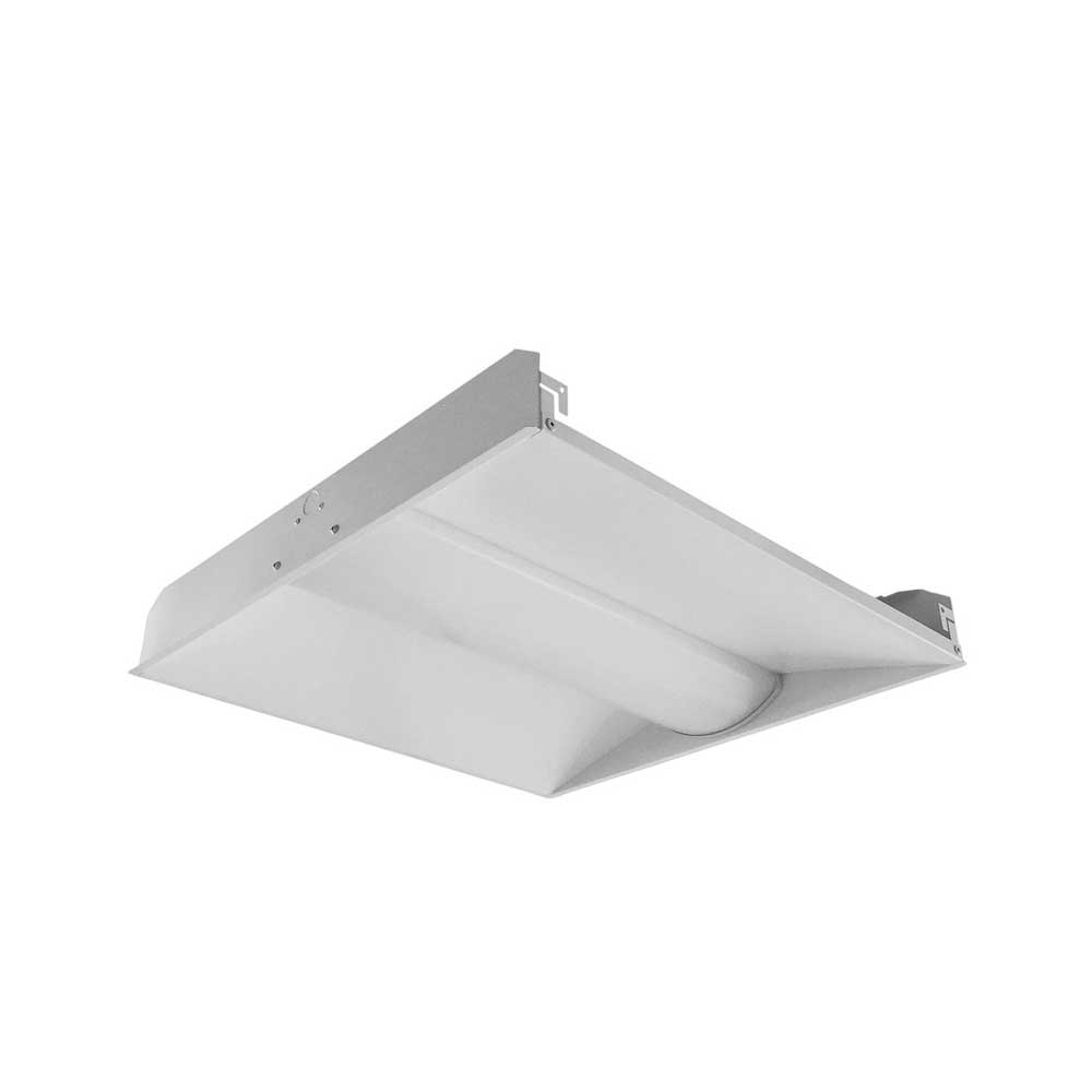 2x2 LED Troffer Light Fixture - 3600 Lumens, 30W, 5000K Daylight, 120-277V, Center Basket Design - Perfect for Office, Classroom, and Commercial Lighting