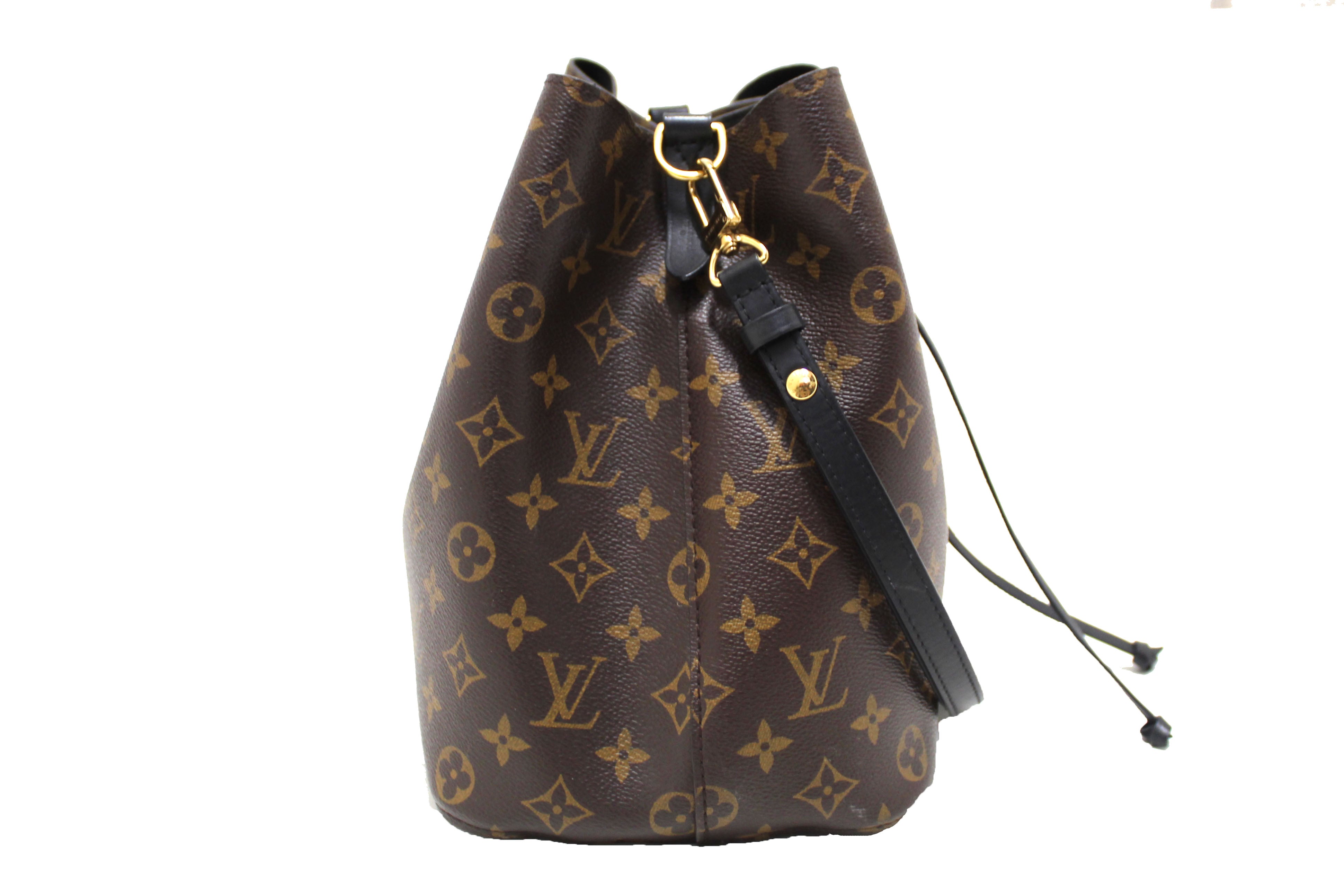 Authentic Louis Vuitton Monogram Black NeoNoe Shoulder Bag for Women | Luxury Designer Handbag for Work, Travel & Everyday Use