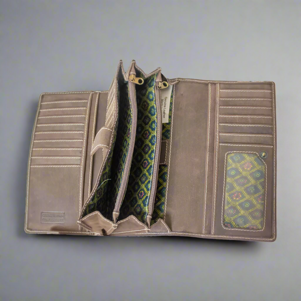 BOL Women's RFID Blocking Trifold Wallet - Slim Leather Wallet with Multiple Card Slots & ID Window - Perfect for Travel, Shopping, and Everyday Use