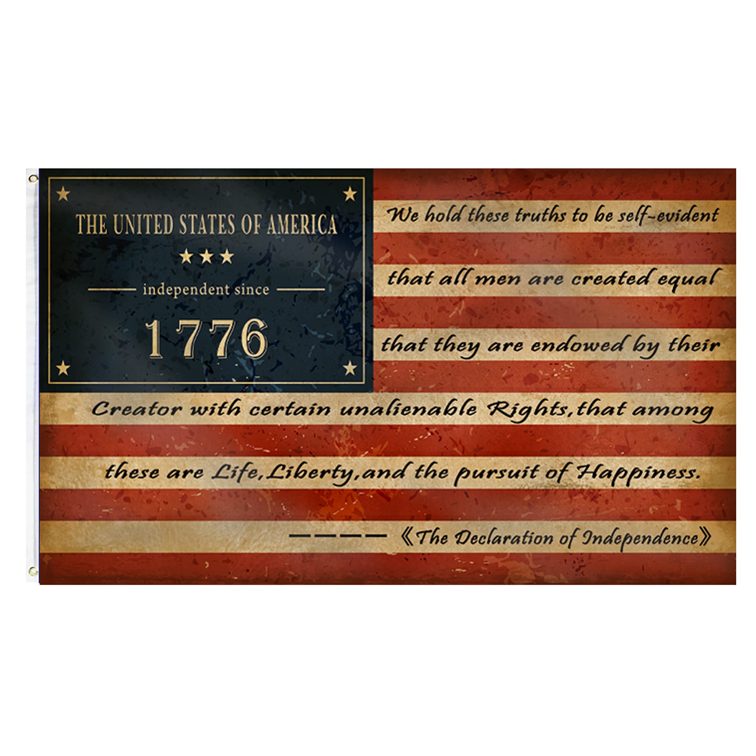 USA Patriotic Independence Day Banner - Celebrate 4th of July Since 1776 with American Flag Decor for Parties, Parades & Outdoor Events