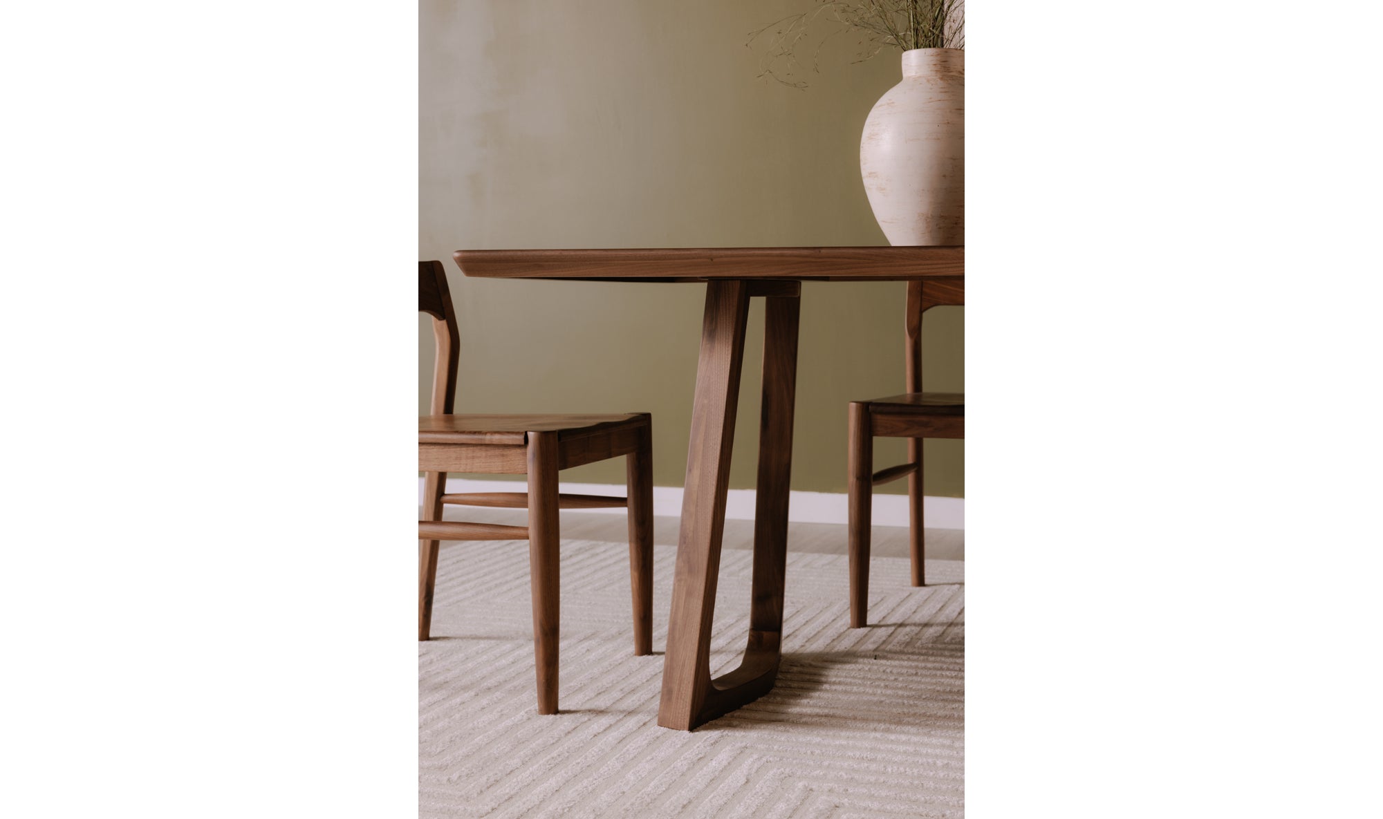Premium Walnut Rectangular Dining Table by Silas – Elegant & Durable for Dining Room, Kitchen, or Office Conference Space