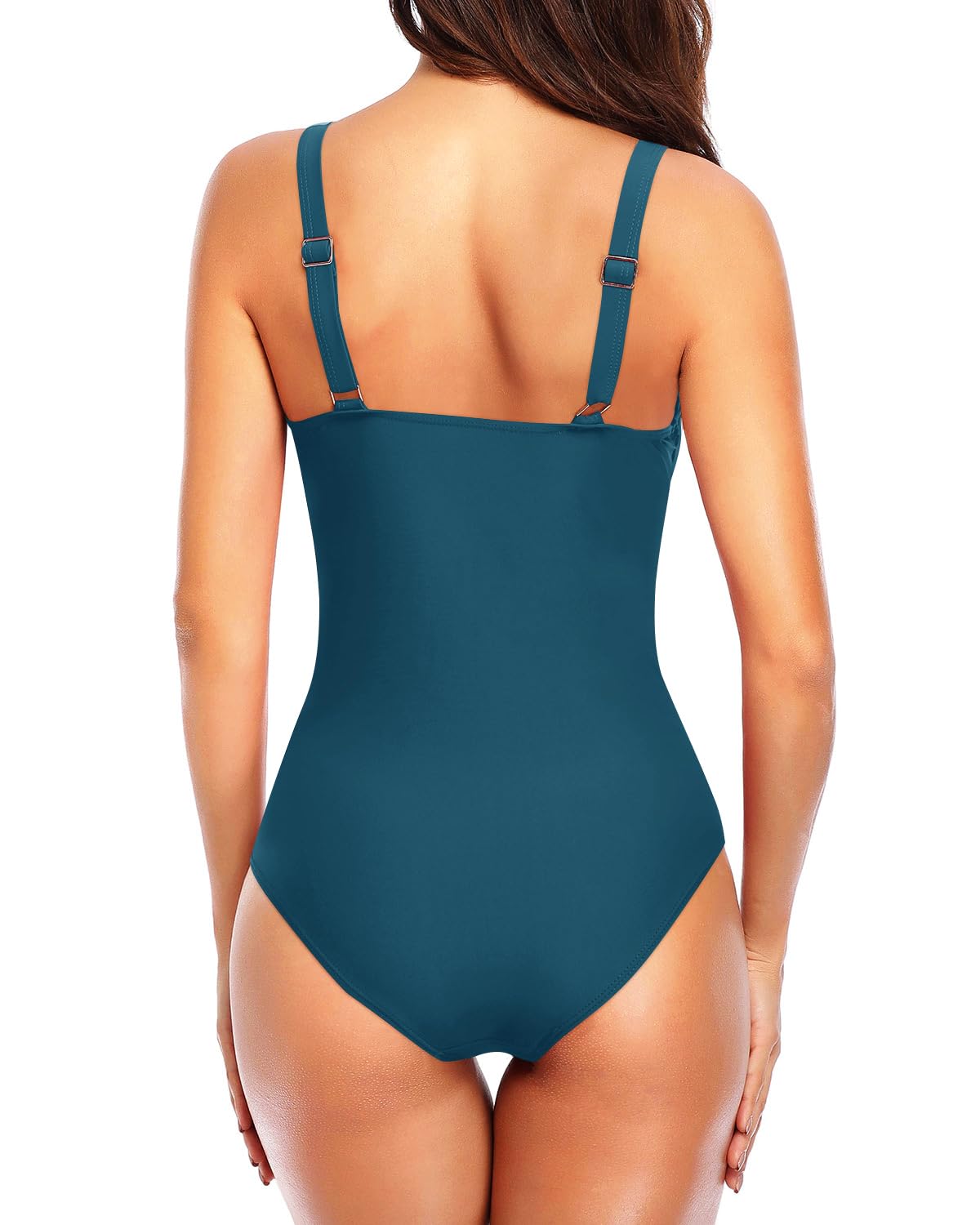 Tempt Me Women's Ruched Slimming One Piece Swimsuit - Tummy Control Vintage Bathing Suit for Women | Perfect for Beach Vacations, Pool Parties & Summer Getaways
