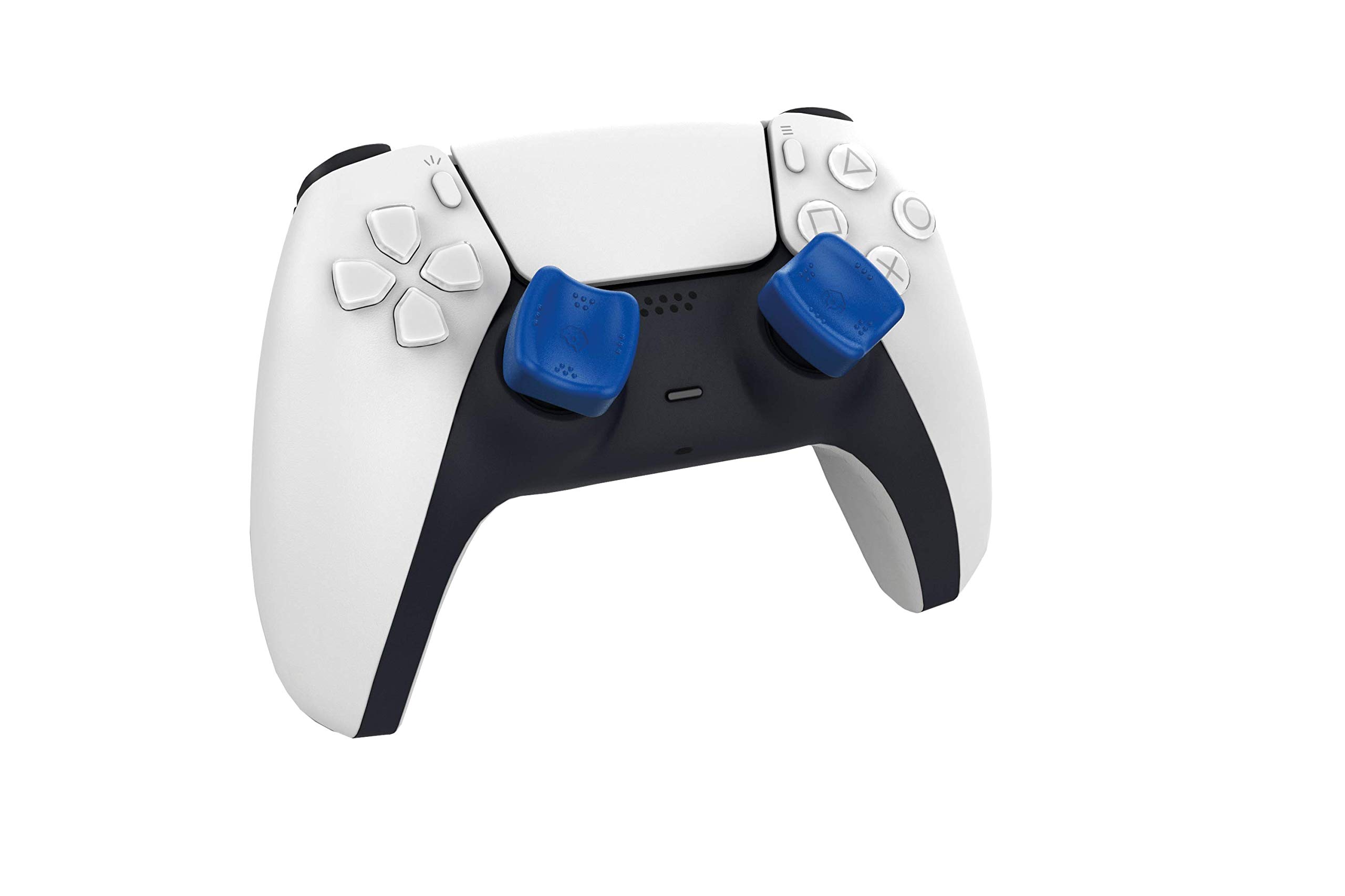 Gioteck STG PS5 Silicone Thumb Grips for Playstation 5 Controller - Non-Slip, Enhanced Grip & Aim Assist - Blue (Perfect for FPS Gaming & Long Play Sessions)