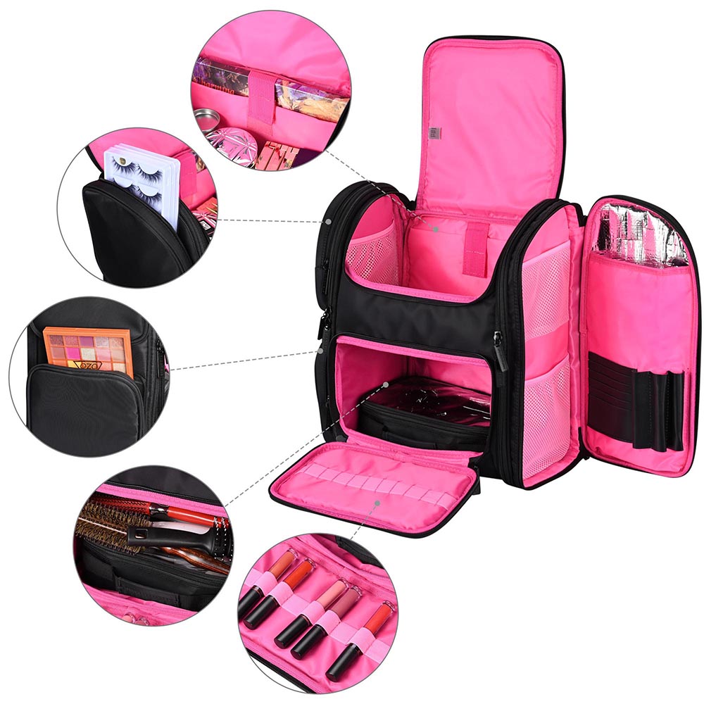 Professional Hairstylist Travel Nail Polish Case - Portable Barber Backpack for Cosmetologists, Salon & Travel Use | TheLAShop