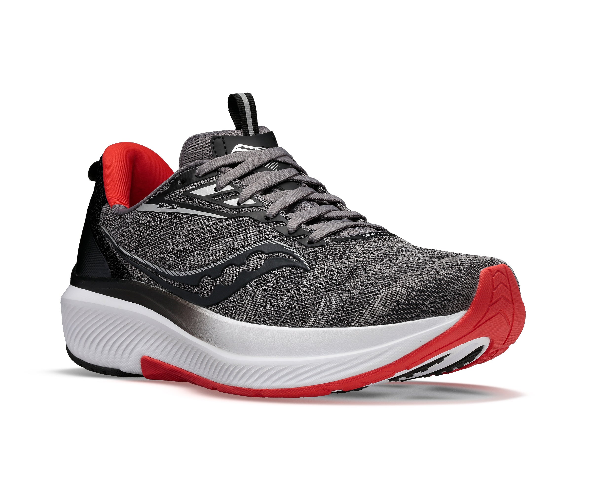 Men's Echelon 9 Running Shoes - Lightweight & Breathable (Charcoal/Red Sky) - Perfect for Jogging, Gym Workouts & Daily Wear