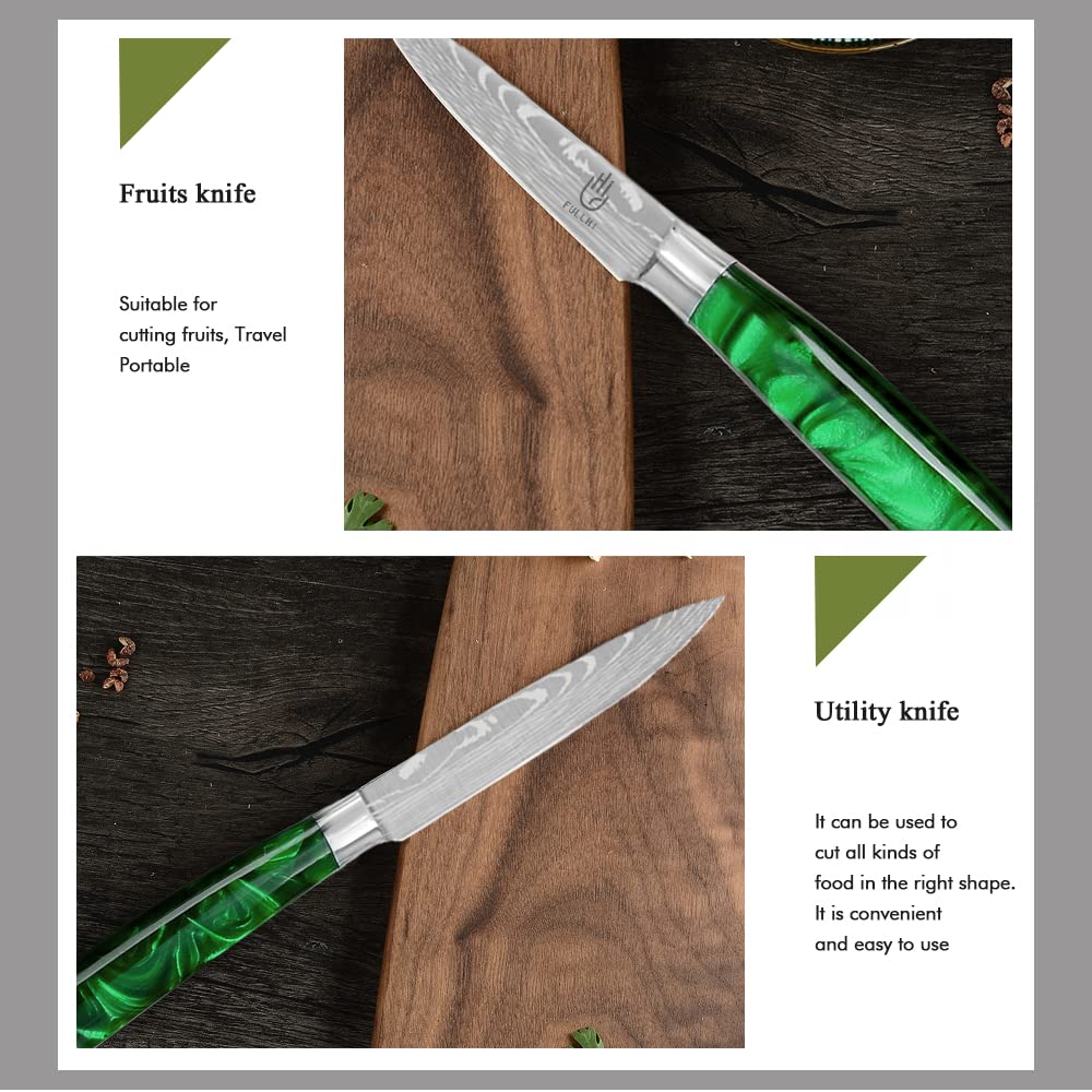 Premium 14-Piece Japanese Knife Set - German Stainless Steel Kitchen Knives with Multiple Color Options | Perfect for Home Chefs, Professional Kitchens & Gift Giving