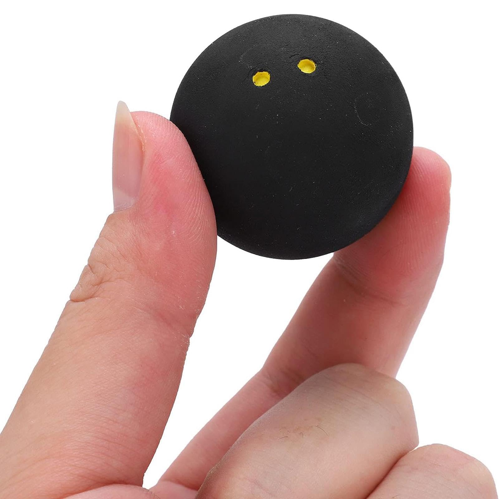 2Pcs Professional Squash Balls - Double Yellow Dot 38mm High Bounce Training Balls for Slow Speed Play | Perfect for Squash Racket & Handball Practice | Indoor Court & Gym Training Equipment