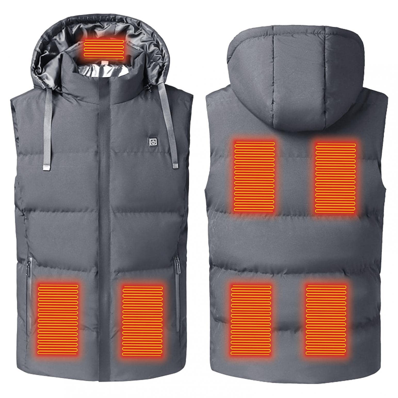 Smart Rechargeable USB Heated Vest for Women & Men - Upgraded Electric Heating Jacket for Outdoor Hiking, Camping & Winter Sports
