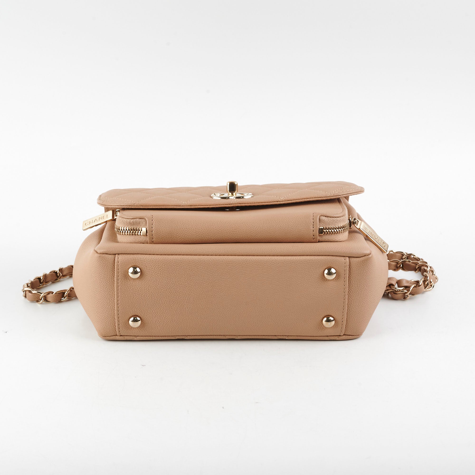 Chanel Business Affinity Beige Leather Medium Flap Bag - Luxury Designer Handbag for Women, Perfect for Office, Travel & Everyday Use