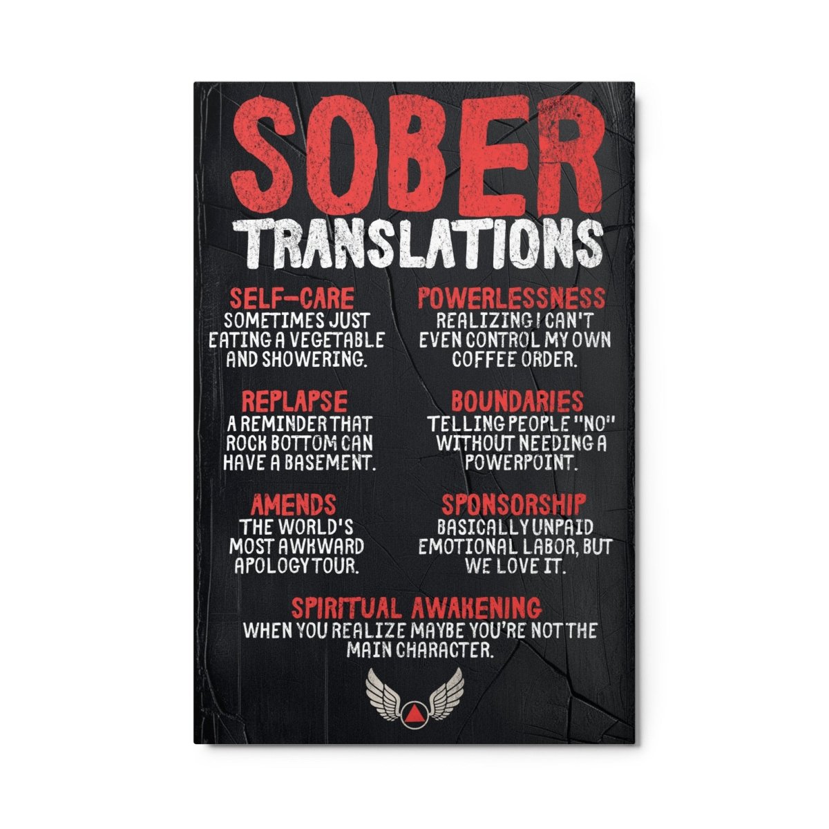 Sober Translations Vol. 3 - Metal Wall Art Print | Modern Home Decor for Living Room, Bedroom & Office