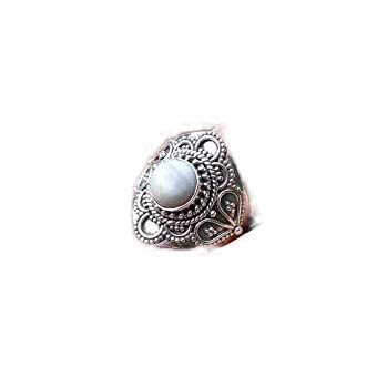 Healing White Howlite Ring - 925 Sterling Silver Bohemian Gypsy Ring with Turquoise Accents | Vintage Southwestern Style Promise Ring | Perfect Bridesmaid Gift, Buffalo Jewelry for Women - Ideal for Spiritual Healing, Boho Fashion & Special Occasions