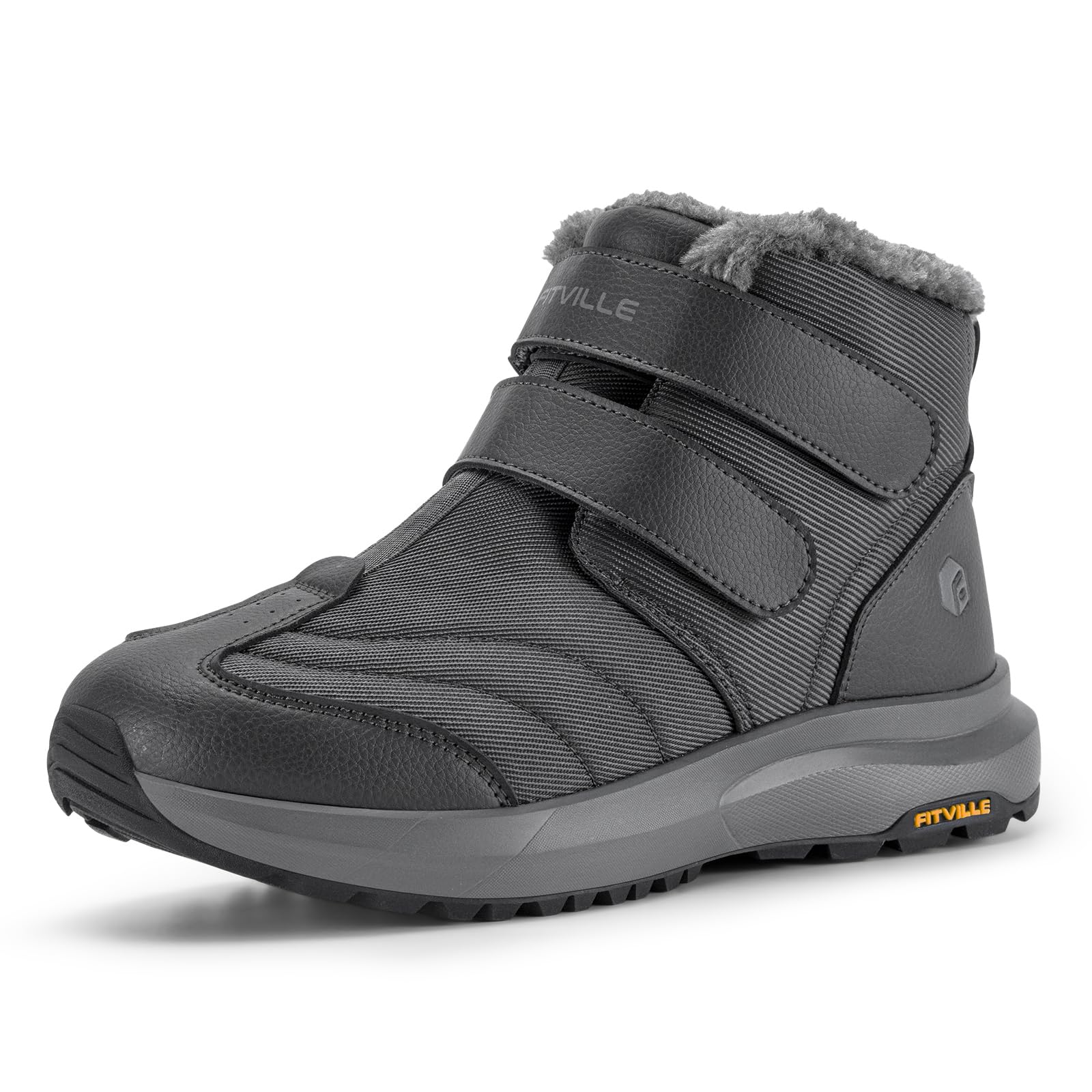 FitVille Men's Extra Wide Snow Boots - Waterproof Insulated Winter Boots for Outdoor Activities, Lightweight Wide Width Hiking & Snow Boots (V3) - Perfect for Hiking, Snowshoeing & Cold Weather Adventures