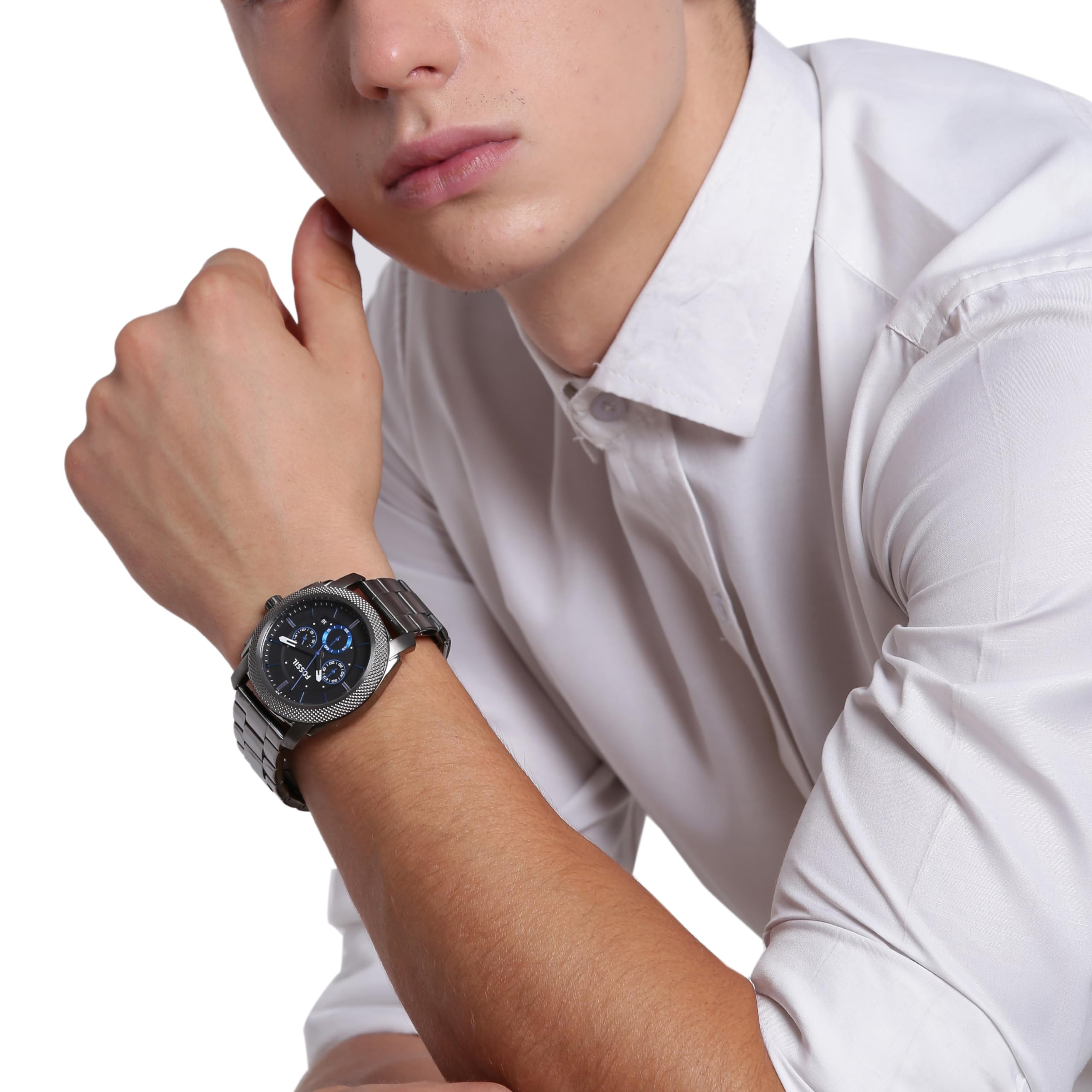 Fossil Machine Men's Chronograph Watch - Stainless Steel Quartz Analog Wristwatch for Business, Casual & Formal Wear