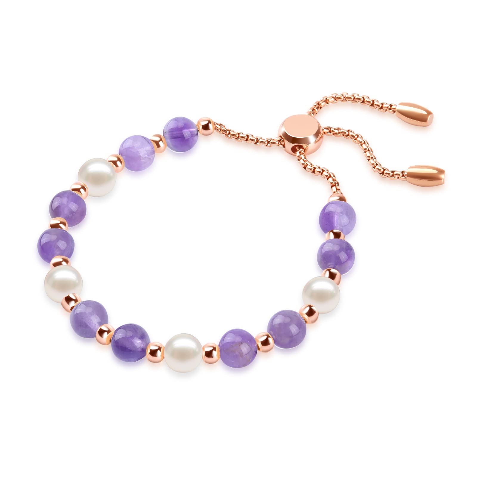 Dekyda 14K Gold Plated Beaded Bracelet for Women - Natural Gemstone Crystal Friendship Bracelet for Teen Girls, Best Friend, Mother, Daughter & Sister - Perfect Gift for Love & Friendship - Ideal for Everyday Wear, Special Occasions & Gifting