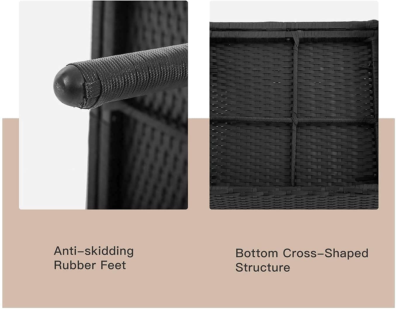 **Outdoor & Indoor Rattan Wicker Chairs Set – Black Patio Conversation Furniture for Backyard, Lawn, Porch, Garden & Balcony – Perfect for Relaxing & Entertaining**