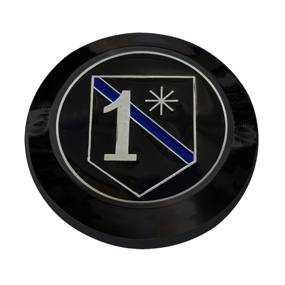 Police One Asterisk Milwaukee Eight Black Timing Cover Coin Mount Set - Premium Motorcycle Accessory for Harley-Davidson Riders