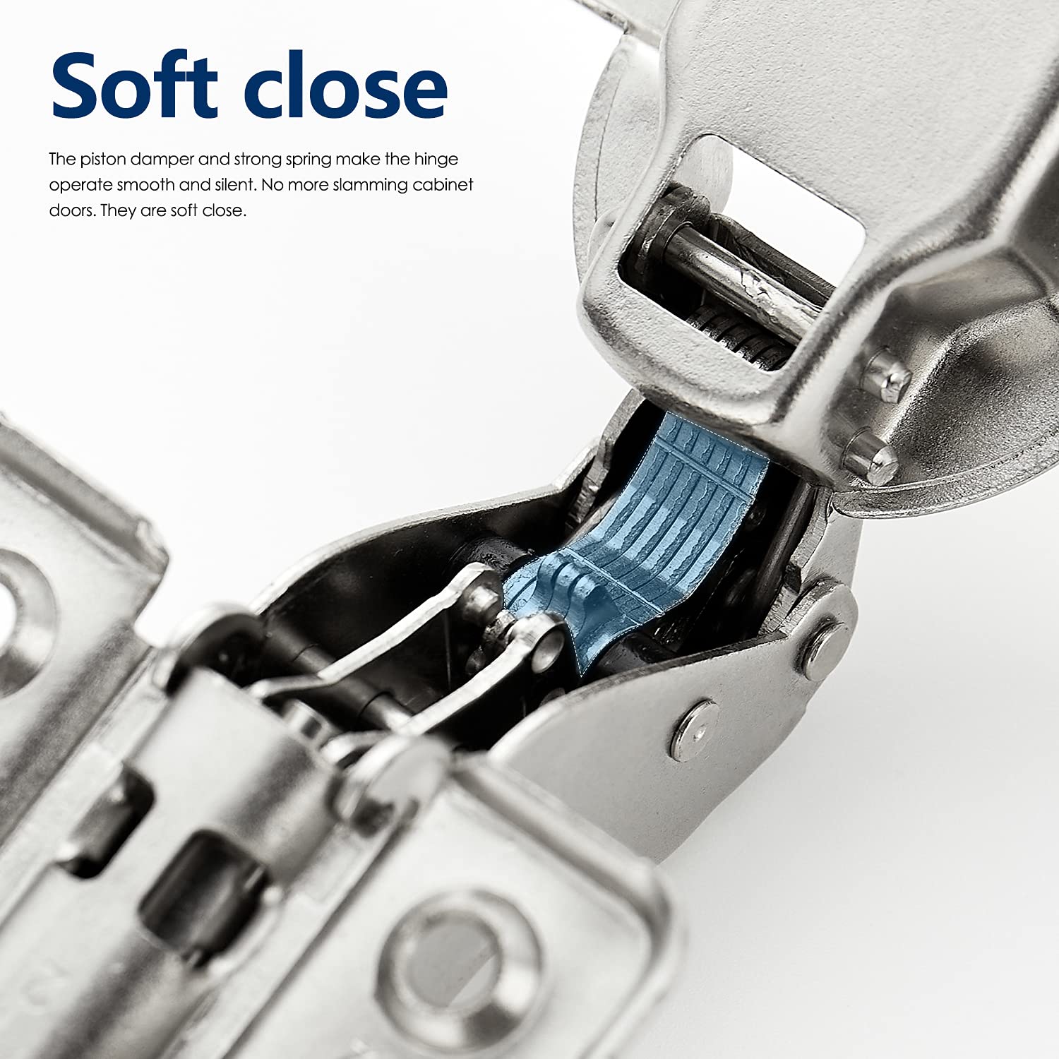 Ravinte 60 Pack 30 Pairs Soft Close Cabinet Hinges - Heavy Duty Frameless Adjustable Concealed Cup Hinges for European Kitchen Cabinets (Perfect for DIY Cabinet Installation & Door Repair)