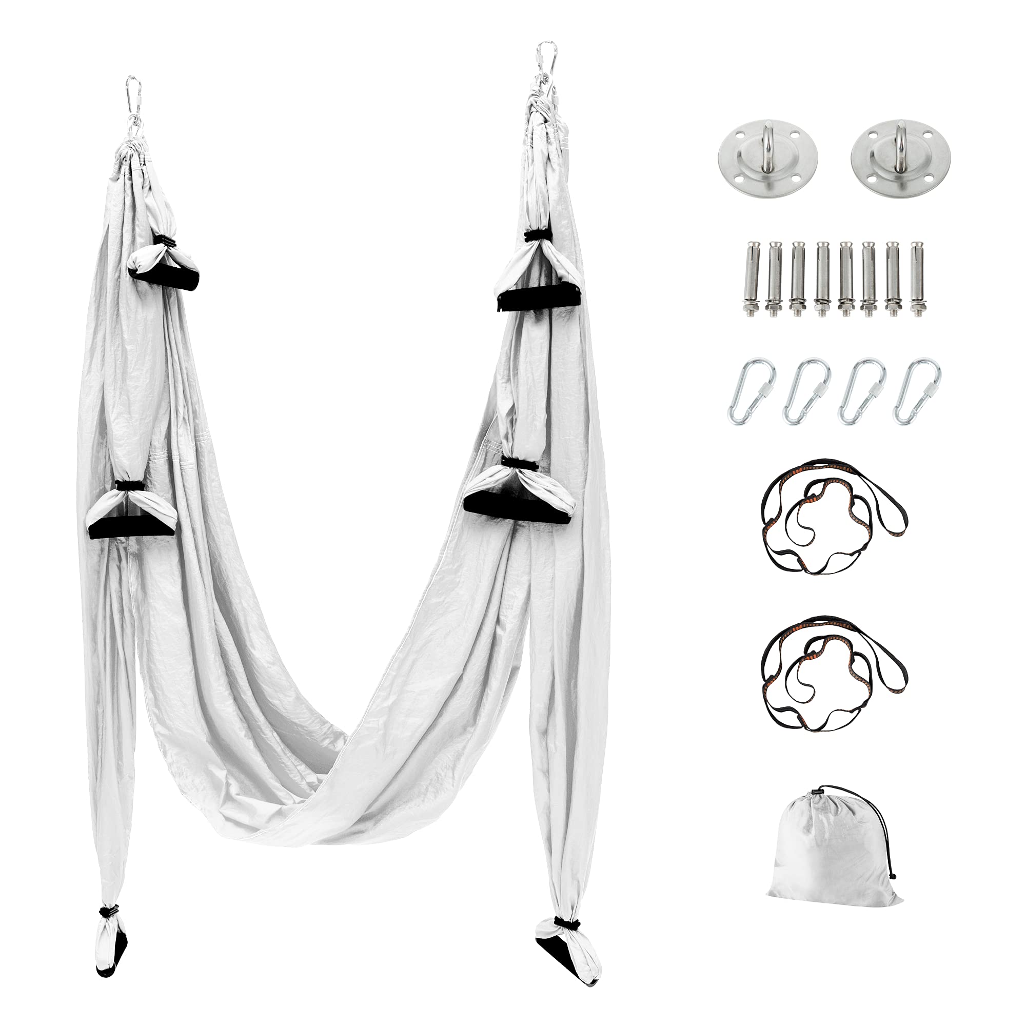 Maxwelly Aerial Yoga Swing - Flying Yoga Hammock & Trapeze Sling for Inversion Therapy - Home Gym Fitness Equipment for Stretching, Relaxation & Core Workouts (Perfect for Yoga Studios, Home Workouts & Stress Relief)