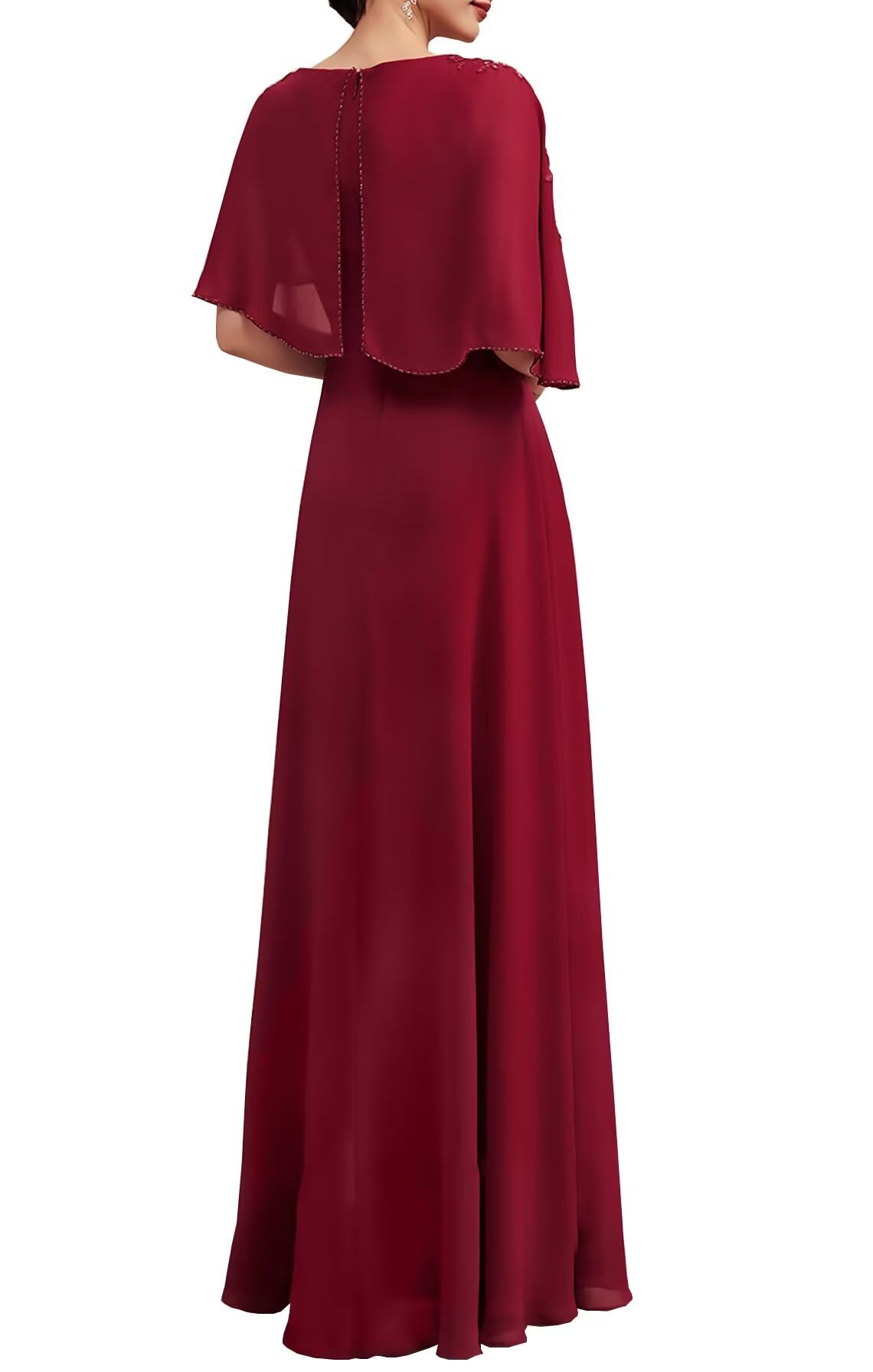 Elegant Mother of the Bride Dresses with Lace Appliques - Formal Wedding Gowns for Mother of Groom - Plus Matching Shawl | Perfect for Weddings, Receptions & Special Occasions