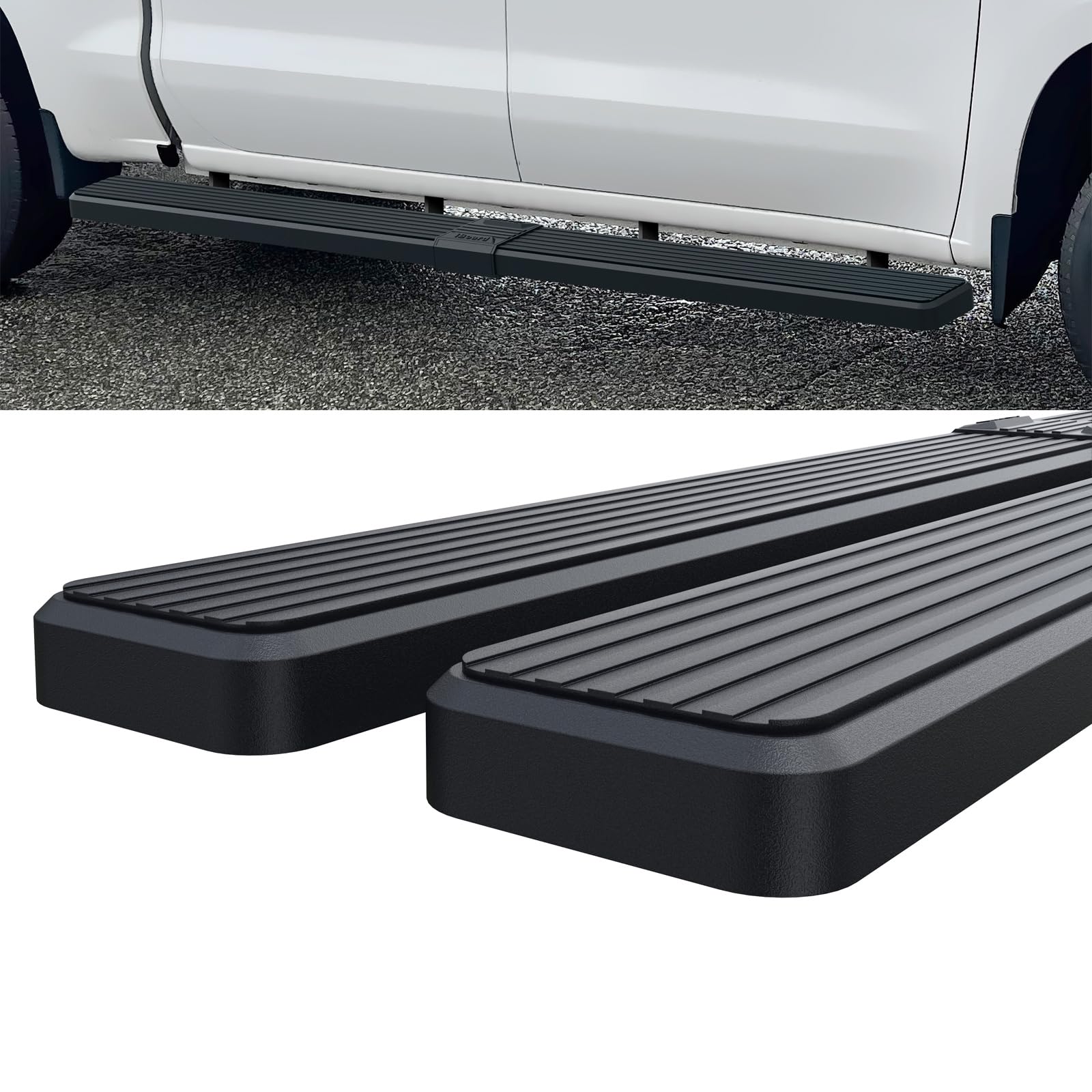 Premium Stainless Steel Wheel-to-Wheel HD Ridez Step Bar - Compatible with Chevy Silverado & GMC Sierra 1500 (2019-2025), 2500/3500 HD (2020-2025) - Crew Cab 5.5ft Bed - Perfect for Off-Roading, Truck Access & Enhanced Style
