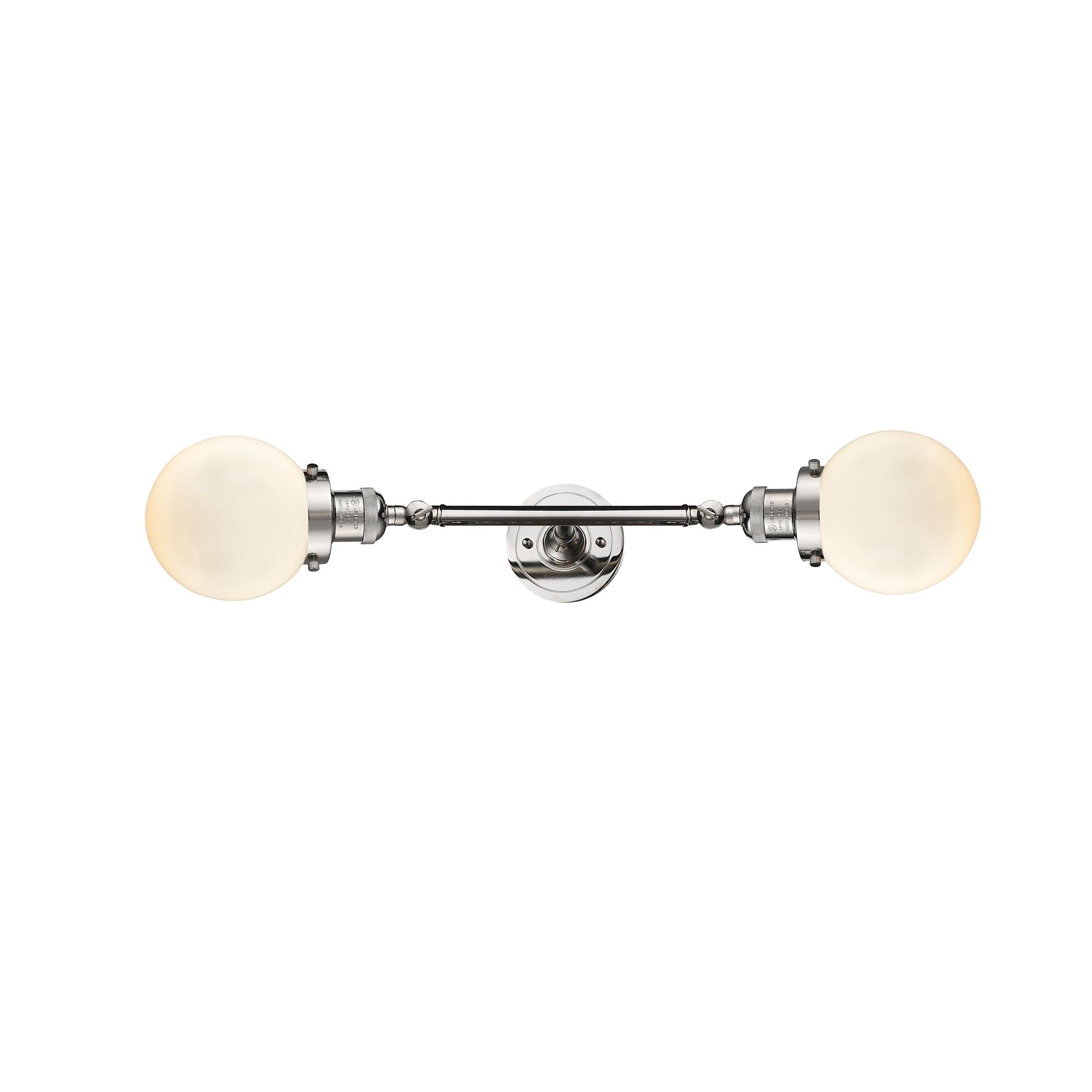 Innovations 208-BB-G204-6 2-Light Bathroom Vanity Light Fixture in Brushed Brass - Perfect for Modern Bathrooms, Powder Rooms & Spa-Like Retreats