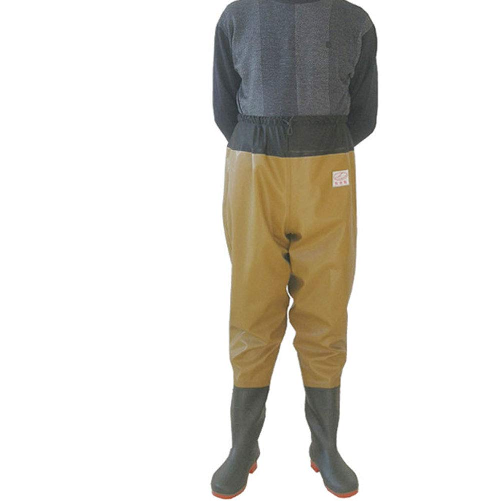 Lightweight Breathable PVC Fishing Waders - Waterproof Bootfoot Hip Waders for Men & Women (Size A40) - Perfect for Fly Fishing, Duck Hunting & Outdoor Water Activities