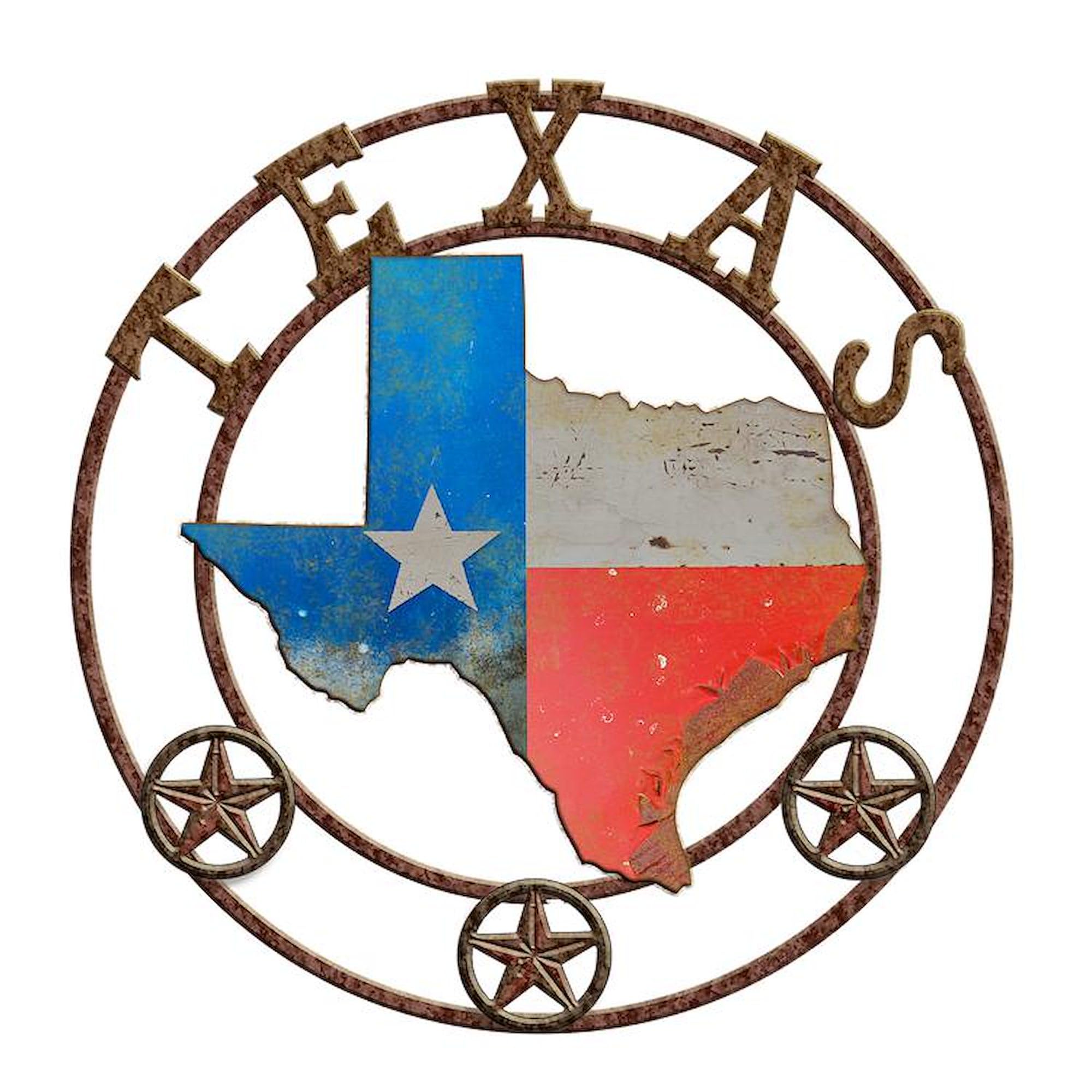 Texas Wrought Iron Barn Art Wall Decal - 20x12 Vinyl Wall Sticker, Reusable Peel & Stick Wall Cling for Home, Office & Nursery Decor