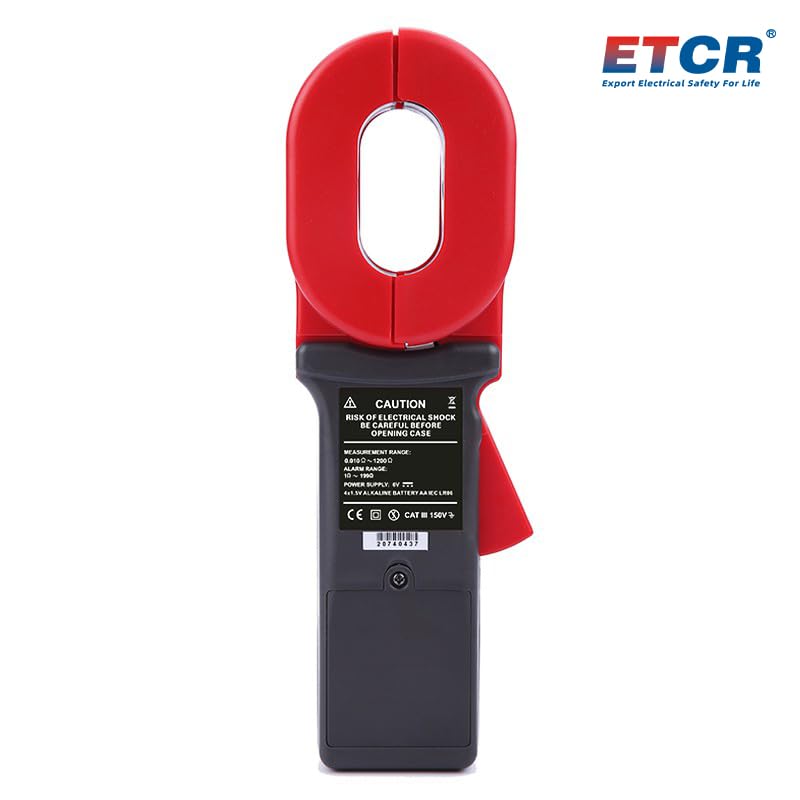 ETCR2000A+ Clamp Type Earth Resistance Tester - Non-Contact Surface Resistance Meter for Electrical Safety Testing (ETCR2000+/ETCR2000C+ Models Available) - Perfect for Industrial Maintenance, Grounding System Checks & Power Line Inspections