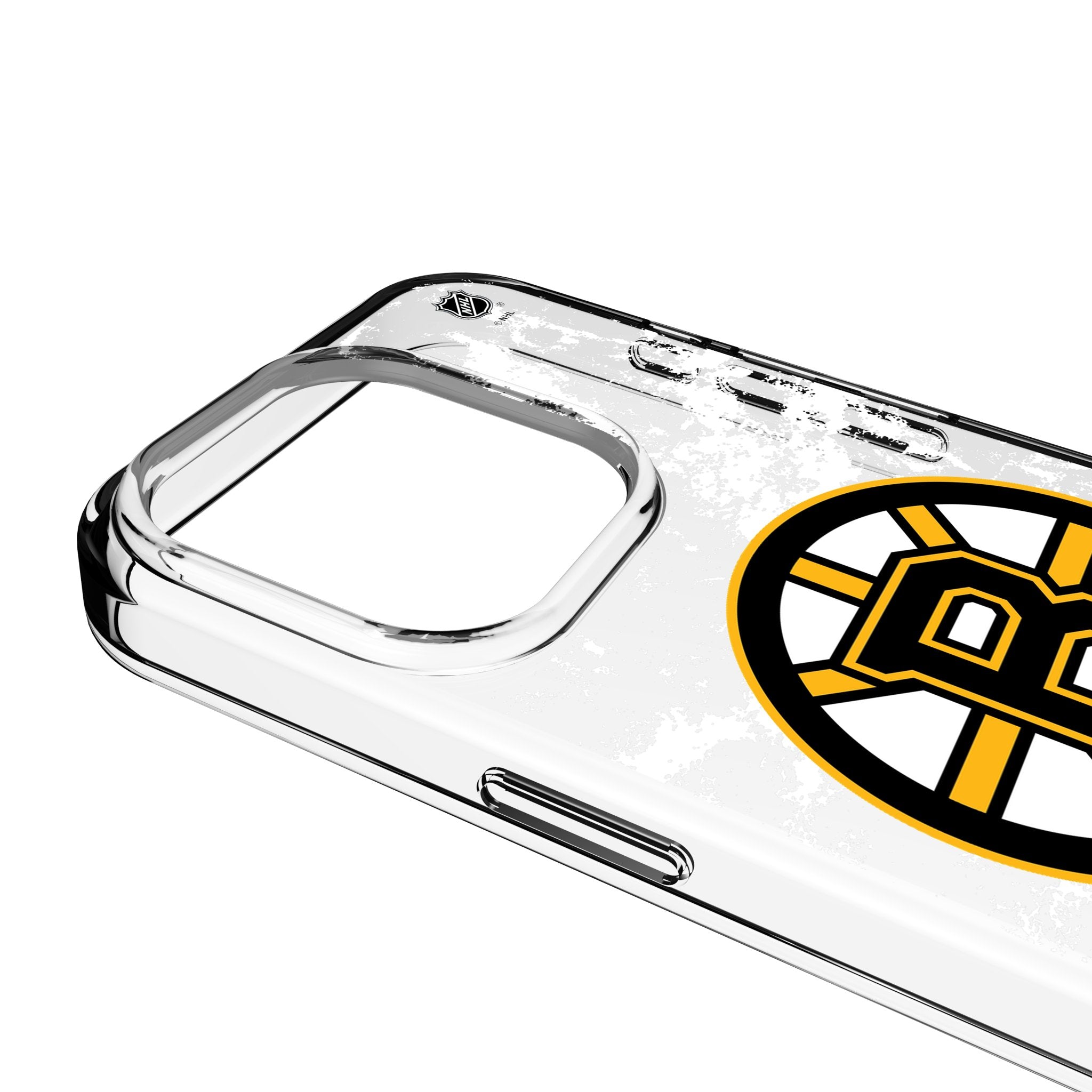 Boston Bruins Ice Stripe Clear Phone Case for iPhone 14/13/12/11 Pro Max - Shatterproof Protective Cover with Team Logo - Perfect for Hockey Fans & Game Day Accessories