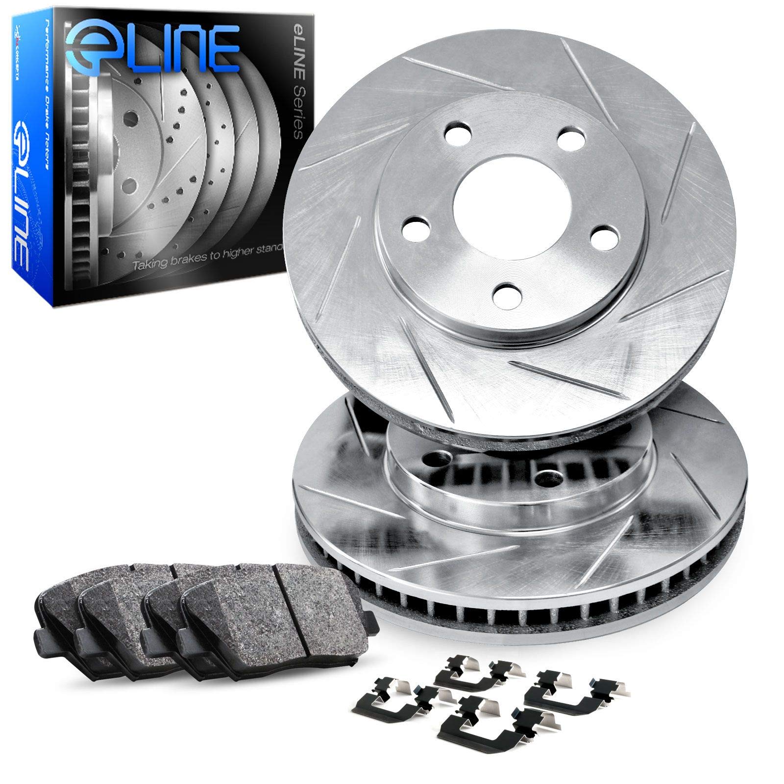 R1 Concepts Premium Front Brake Kit - Ceramic Brake Pads & Rotors with Hardware | Fits 2017-2019 Hyundai Santa Fe XL | Smooth Stopping Power for City Driving & Highway Safety