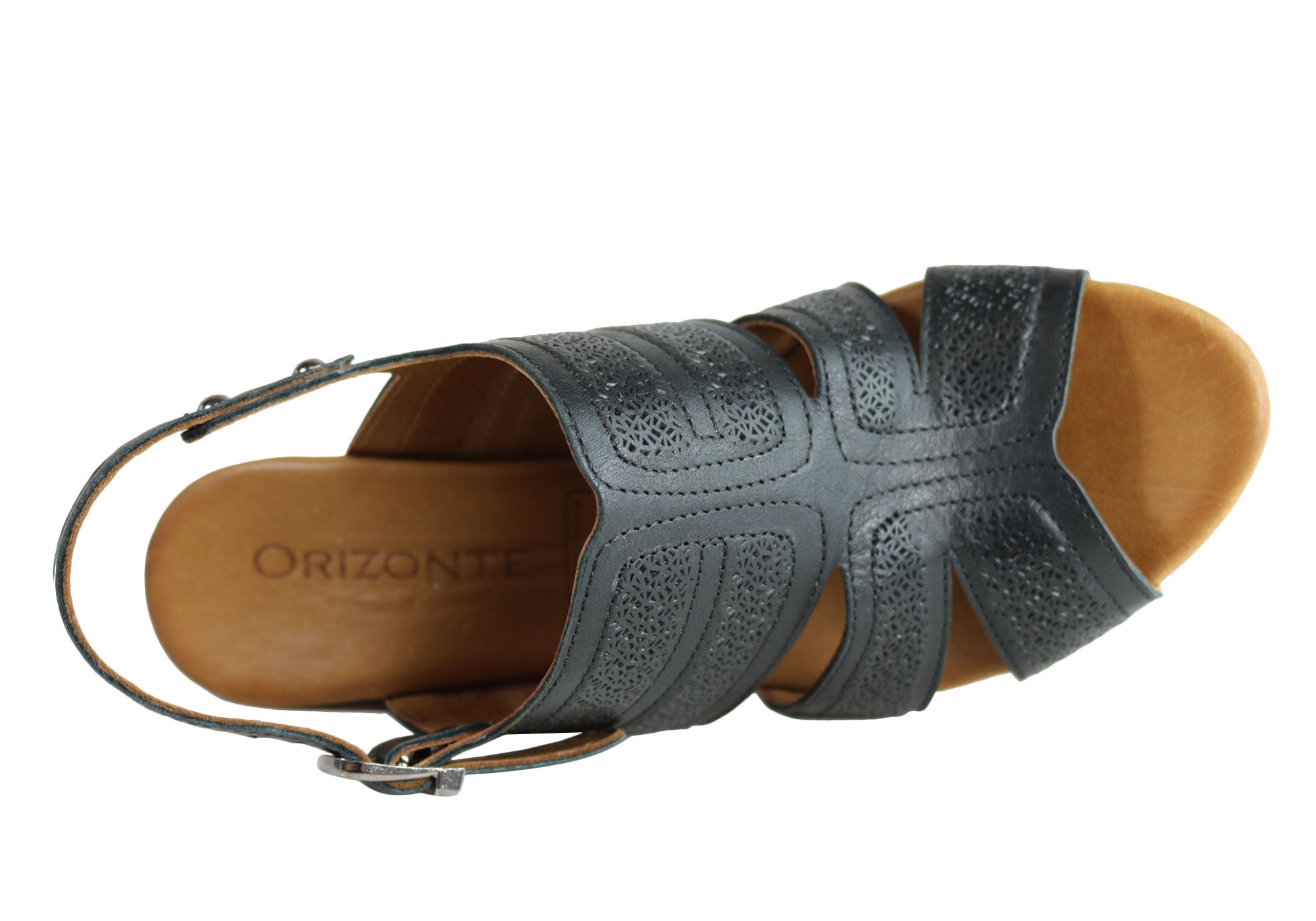 Orizonte Pinta Women's European Leather Comfortable Wedge Sandals - Stylish & Supportive for Summer, Beach, and Casual Outings