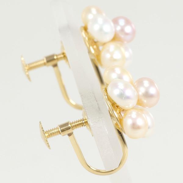 18K Yellow Gold Pearl Earrings for Women - Classic Stud Earrings with Freshwater Pearls - Perfect for Weddings, Parties & Everyday Elegance