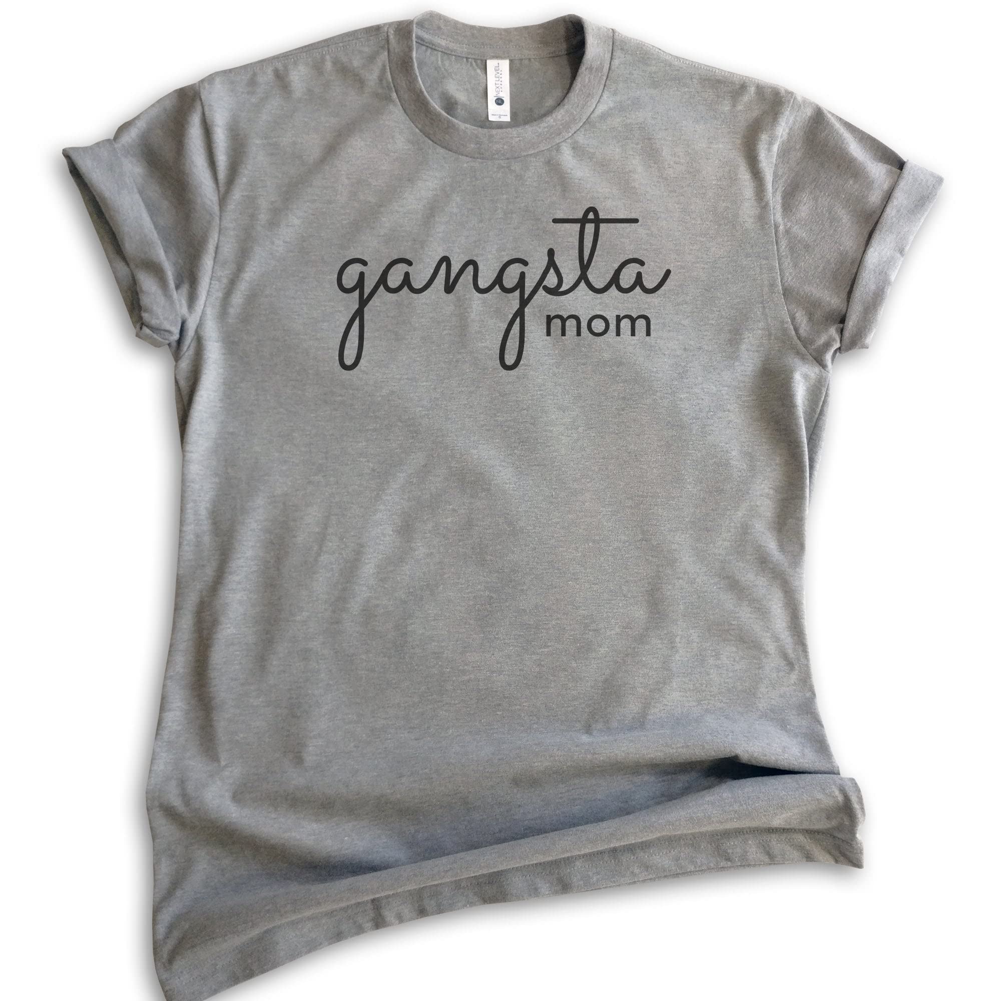 Evertree Gangsta Mom Shirt - Unisex Women's Graphic Tee - Funny Sassy Mom T-Shirt - Perfect for Mother's Day, Birthday Gifts & Casual Wear