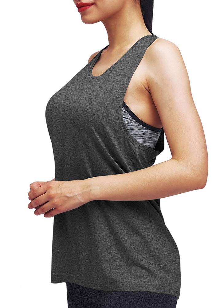 Women's Workout Tops - Mippo Yoga Athletic Tank Tops for Gym, Running & Summer Fitness | Breathable & Comfortable Activewear for Yoga, Pilates & Cardio