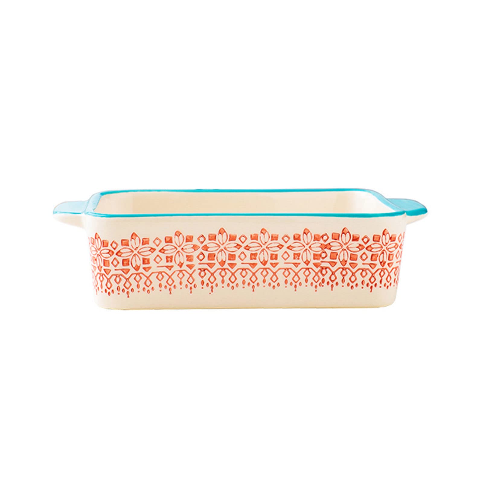 Haifle 9x5 Inch Rectangular Lasagna Pan - Deep Ceramic Baking Dish for Oven, Microwave & Freezer (21x12.5x5cm) - Porcelain Casserole Dish for Lasagna, Pasta Bake, Brownies & More - Perfect for Family Dinners & Holiday Cooking
