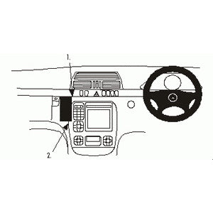 ClicOn No Holes Angled Dash Mount for Mercedes Benz S Class (2000-2002) - Secure Phone Holder for Hands-Free Navigation & Driving