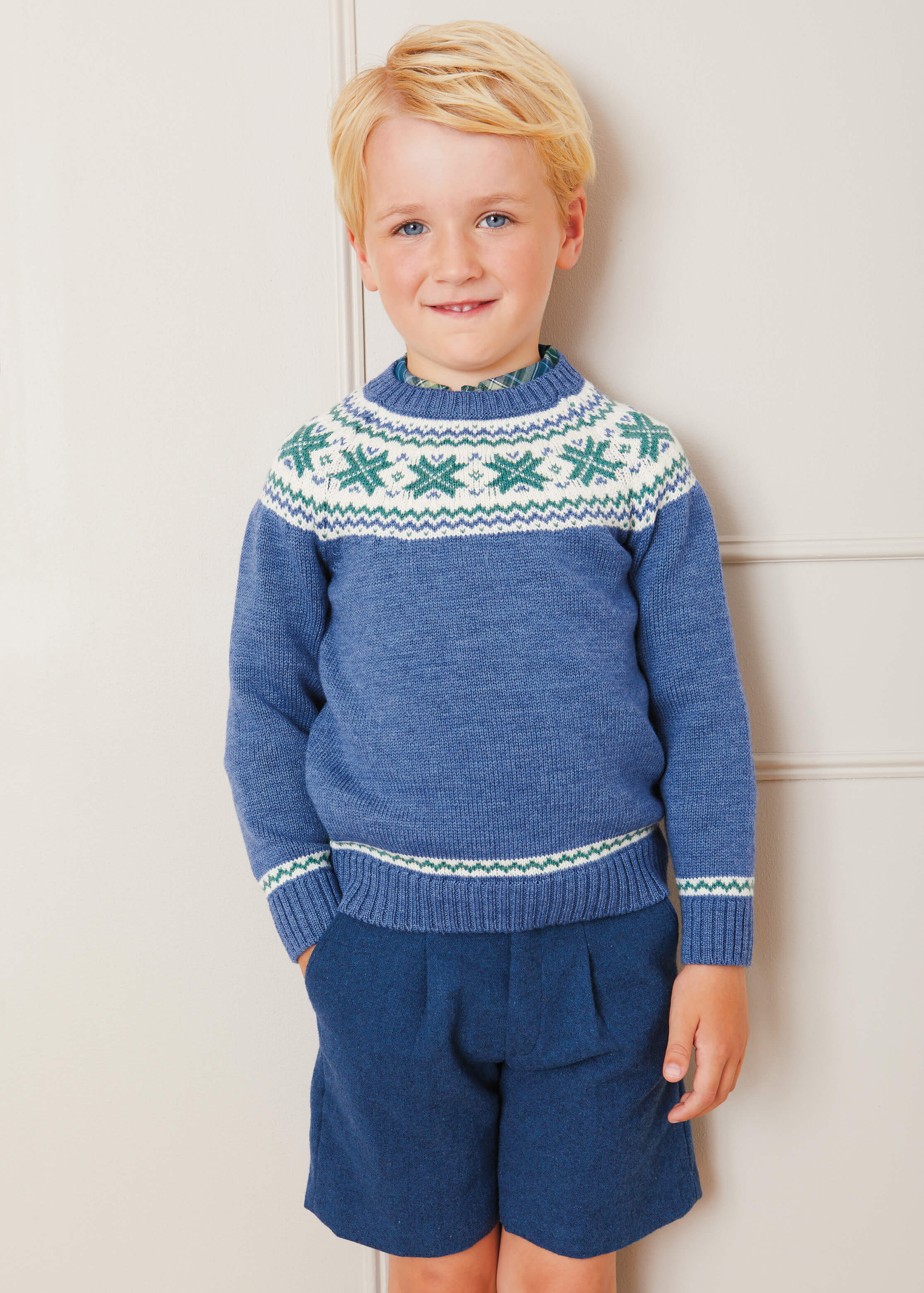 Blue Wool Shorts for Kids (4-10 Years) - Comfortable & Durable for Outdoor Play, School, and Casual Wear