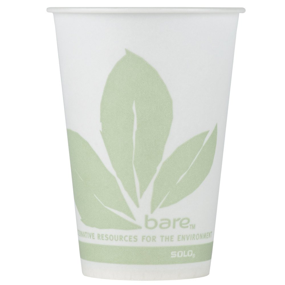 Eco-Friendly 7 Oz. Wax Treated Printed Paper Cold Cups - Dart Solo Bare - 2000 Count Case - Perfect for Coffee Shops, Restaurants, and Takeout Beverages