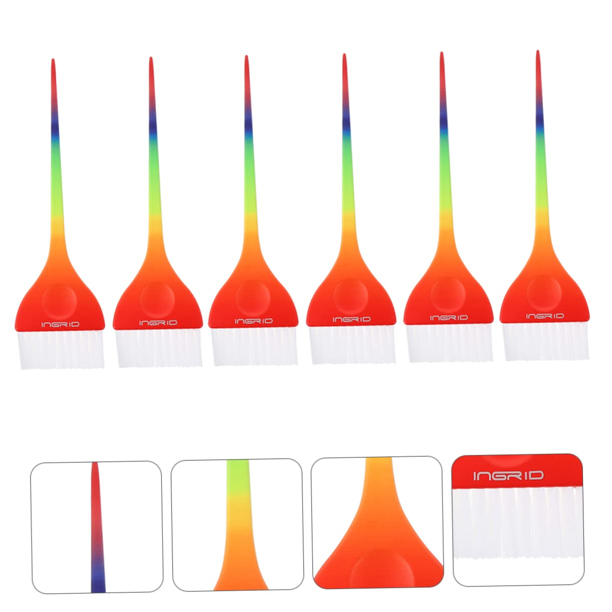12 Pcs Professional Hair Coloring Brush Set - Rainbow Hair Dye Brushes for Salon & Home Use, Beard & Hair Blending Tools (Great for DIY Hair Coloring, Ombre Effects & Styling)