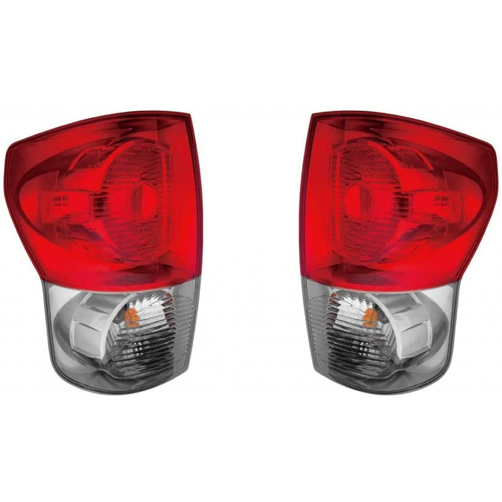 2007-2009 Toyota Tundra Replacement Tail Lights Pair - Left & Right Side (Driver & Passenger) - TO2800165 TO2801165 | 81560-0C070 81550-0C070 - Perfect for Night Driving & Enhanced Vehicle Safety