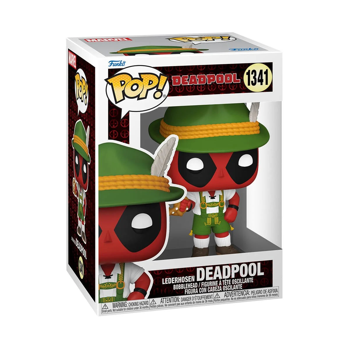 Deadpool in Lederhosen Funko Pop! Vinyl Figure #1341 - Exclusive Collectible for Marvel Fans & Comic Con Enthusiasts - Perfect for Display, Gifts, and Pop Culture Decor