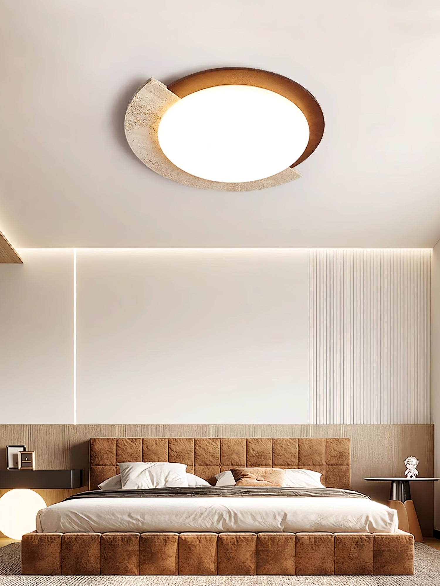 Eclipse Halo LED Ceiling Light Fixture - Modern Round Flush Mount Lighting for Bedroom, Living Room & Kitchen | Dimmable Ambient Lighting for Home & Office