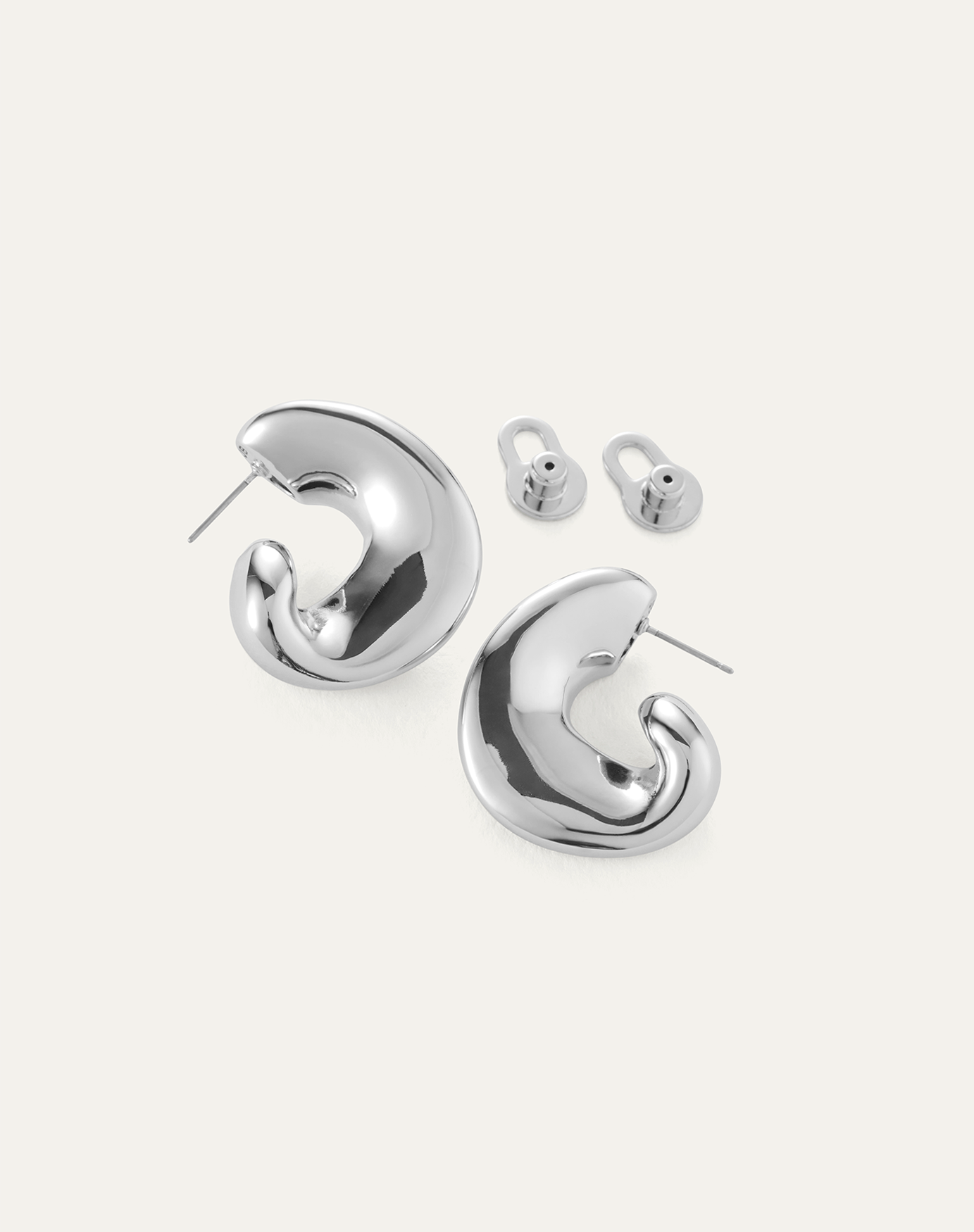 Gigi Hoop Earrings for Women - 14K Gold Plated Stainless Steel Chunky Hoop Earrings - Trendy Fashion Jewelry for Party, Work & Everyday Wear