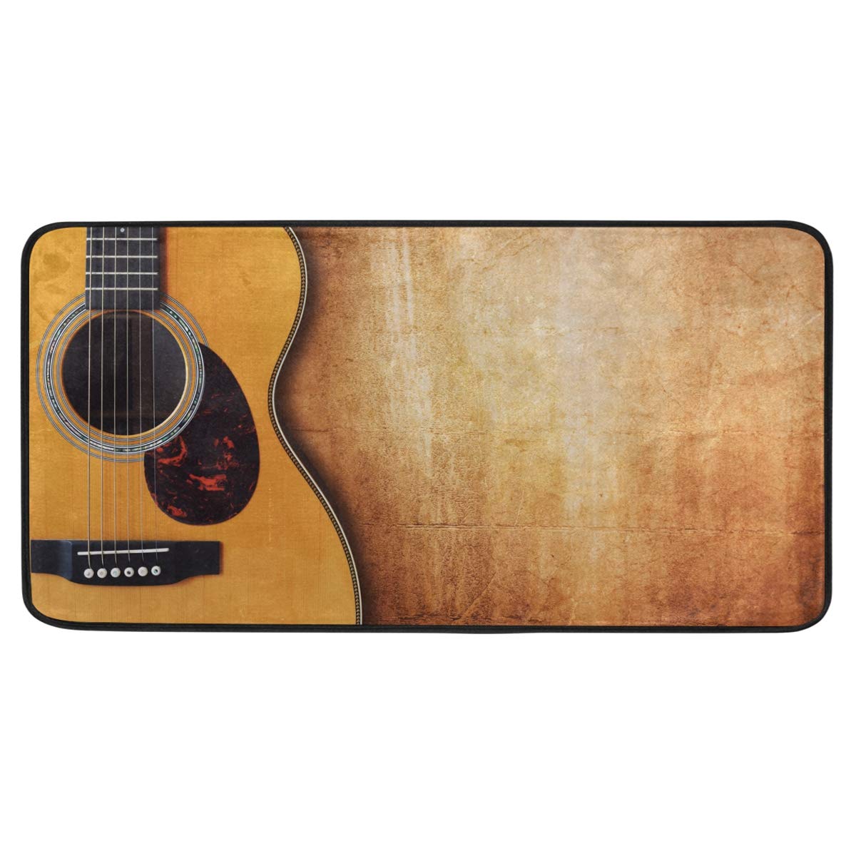 Anti-Slip Kitchen Mat - Oil Resistant, Easy Clean Floor Rug for Guitar & Bath - Indoor/Outdoor Use