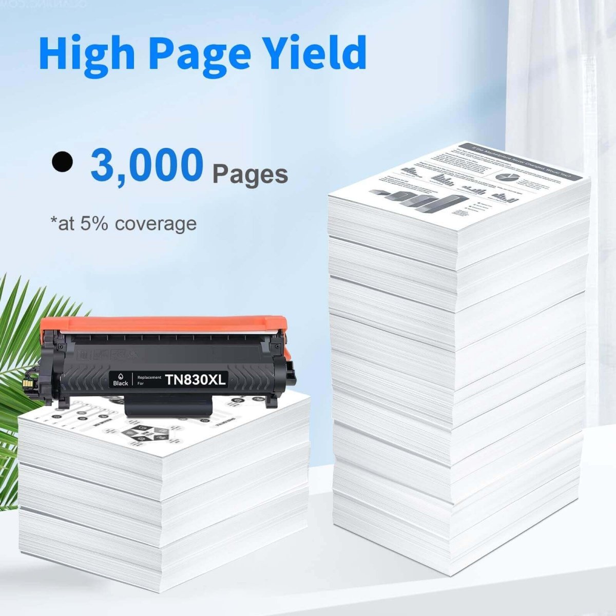 Brother TN830XL High Yield Black Toner Cartridge - 2 Pack | Compatible with Brother Printers | Ideal for Home, Office & Business Printing