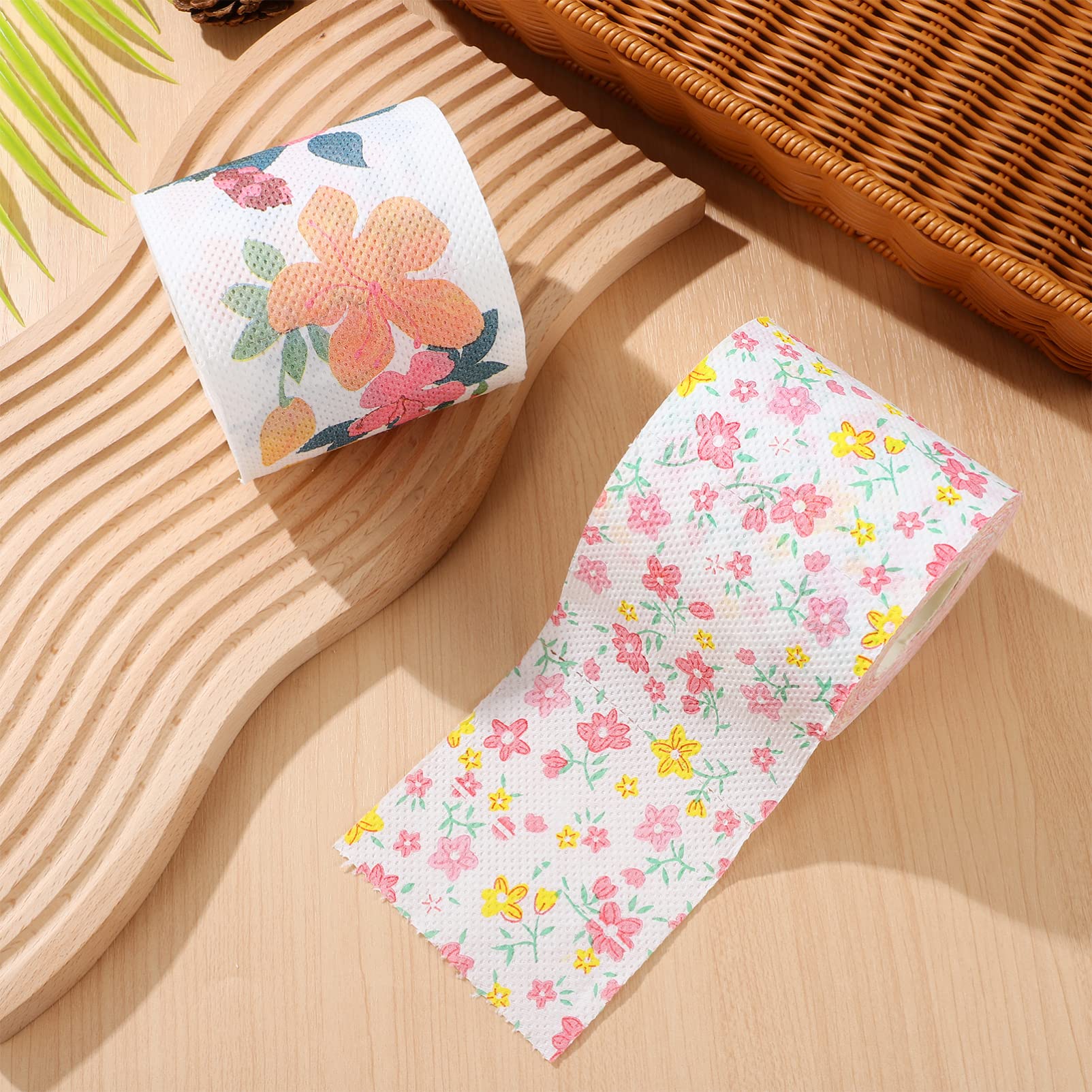 Alipis Floral Toilet Paper - Decorative Bathroom Tissue with Flower Pattern, Soft 2-Ply Toilet Rolls for Home, Office & Travel - Perfect for Guest Bathrooms, Vanity Decor and Unique Gift Ideas