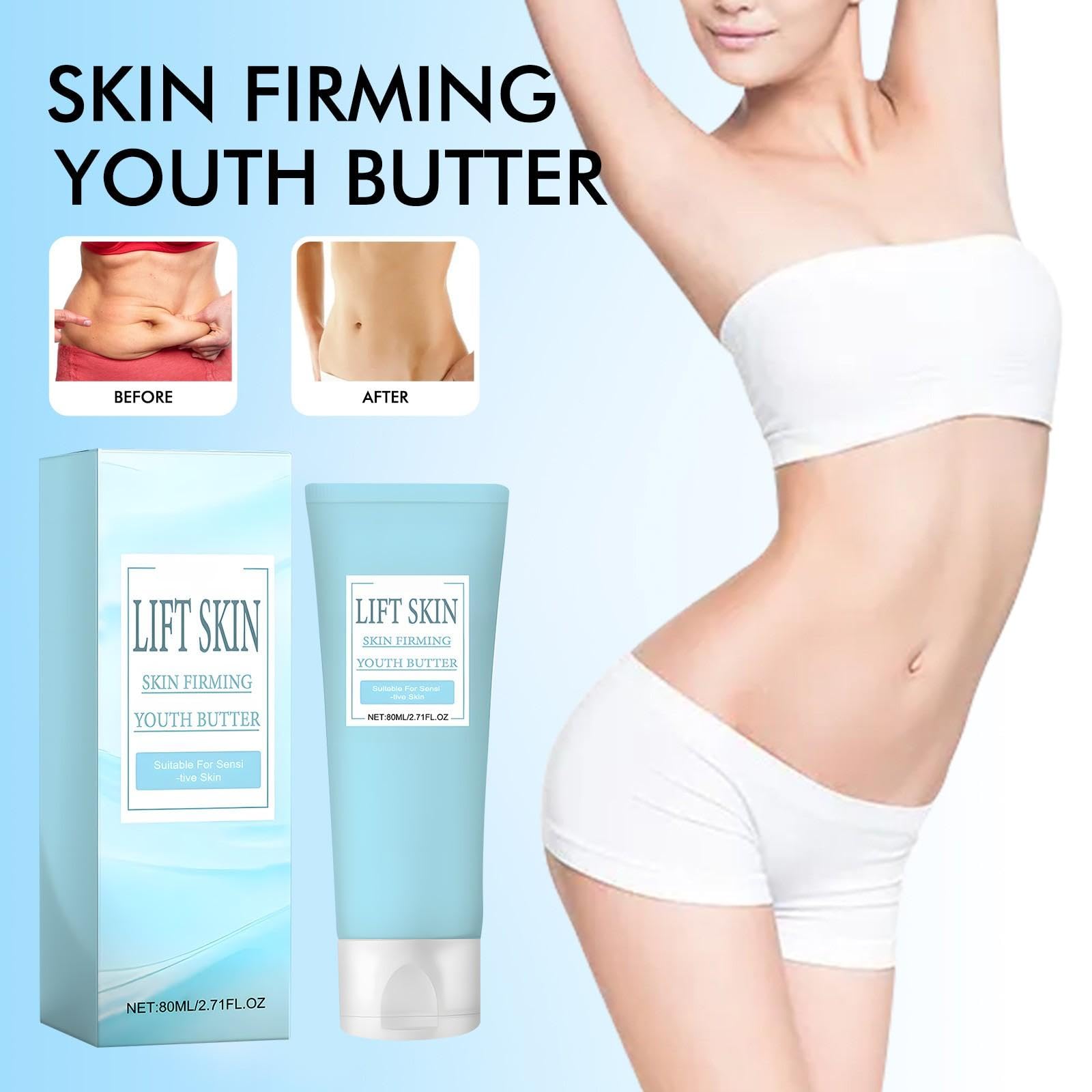Luxelift Skin Firming Body Butter - Anti-Aging Moisturizing Cream for Tightening & Smoothing Skin, Reduces Fine Lines & Wrinkles, All Skin Types (3 Pack) - Perfect for Daily Body Care & Post-Pregnancy Stretch Mark Treatment