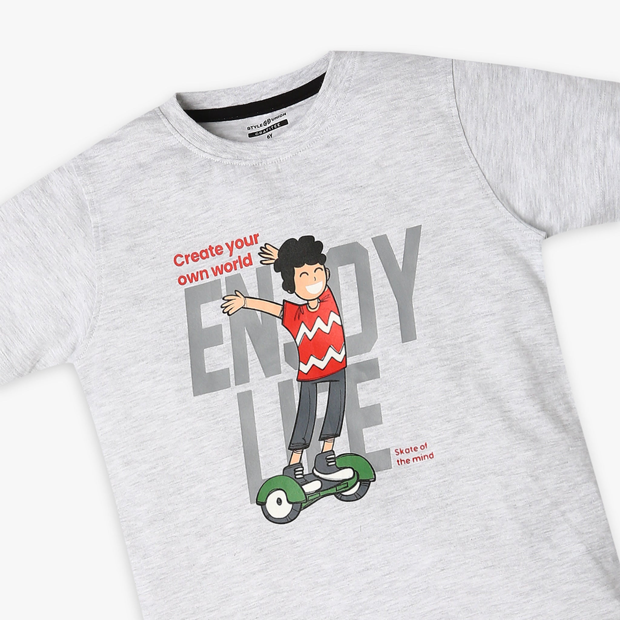 Boys Regular Fit Graphic T-Shirt - Cool & Comfortable Cotton Tee for Casual Wear, School, and Play
