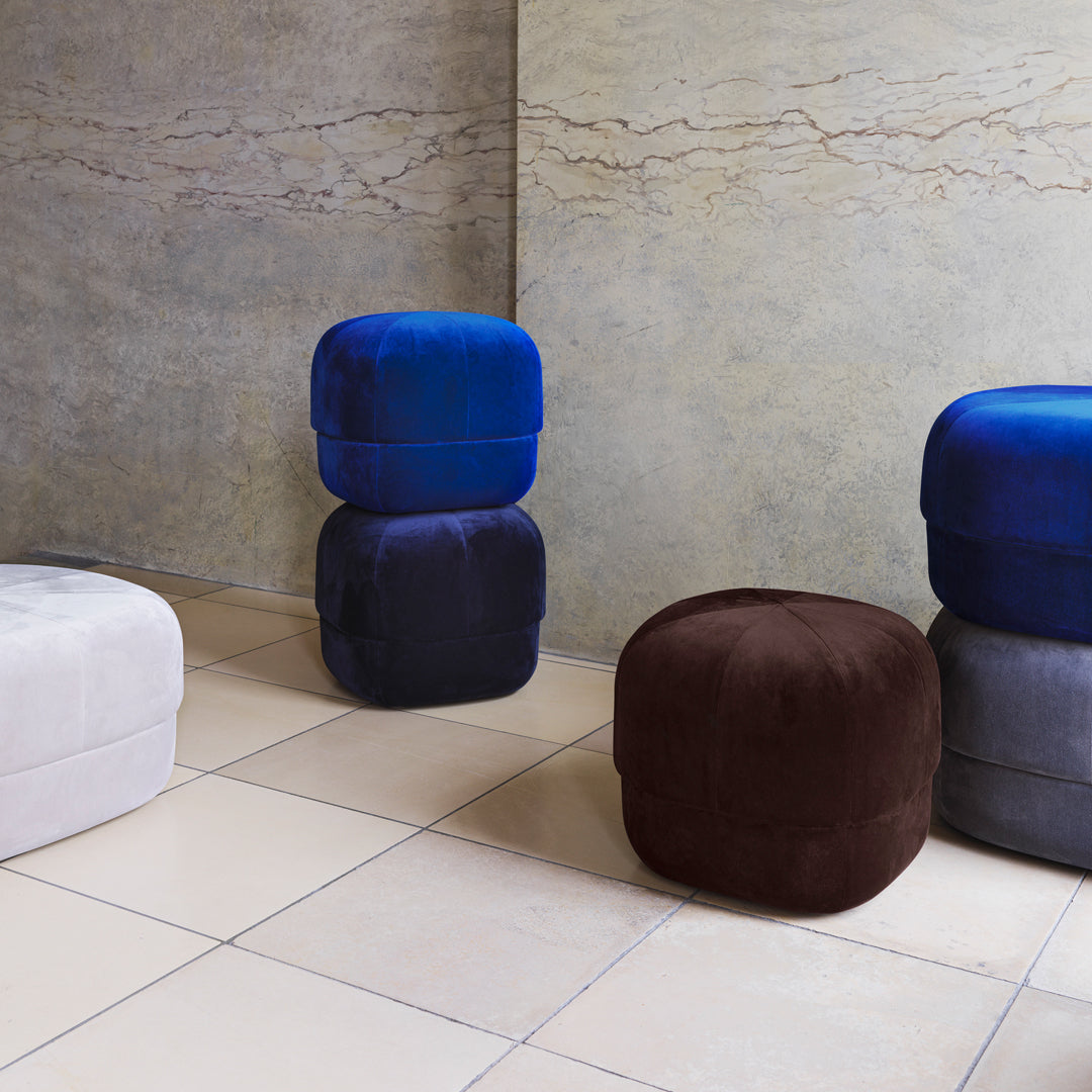 Velour Circus Pouf - Stylish and Comfortable Floor Seating for Kids' Rooms, Playrooms, and Living Rooms